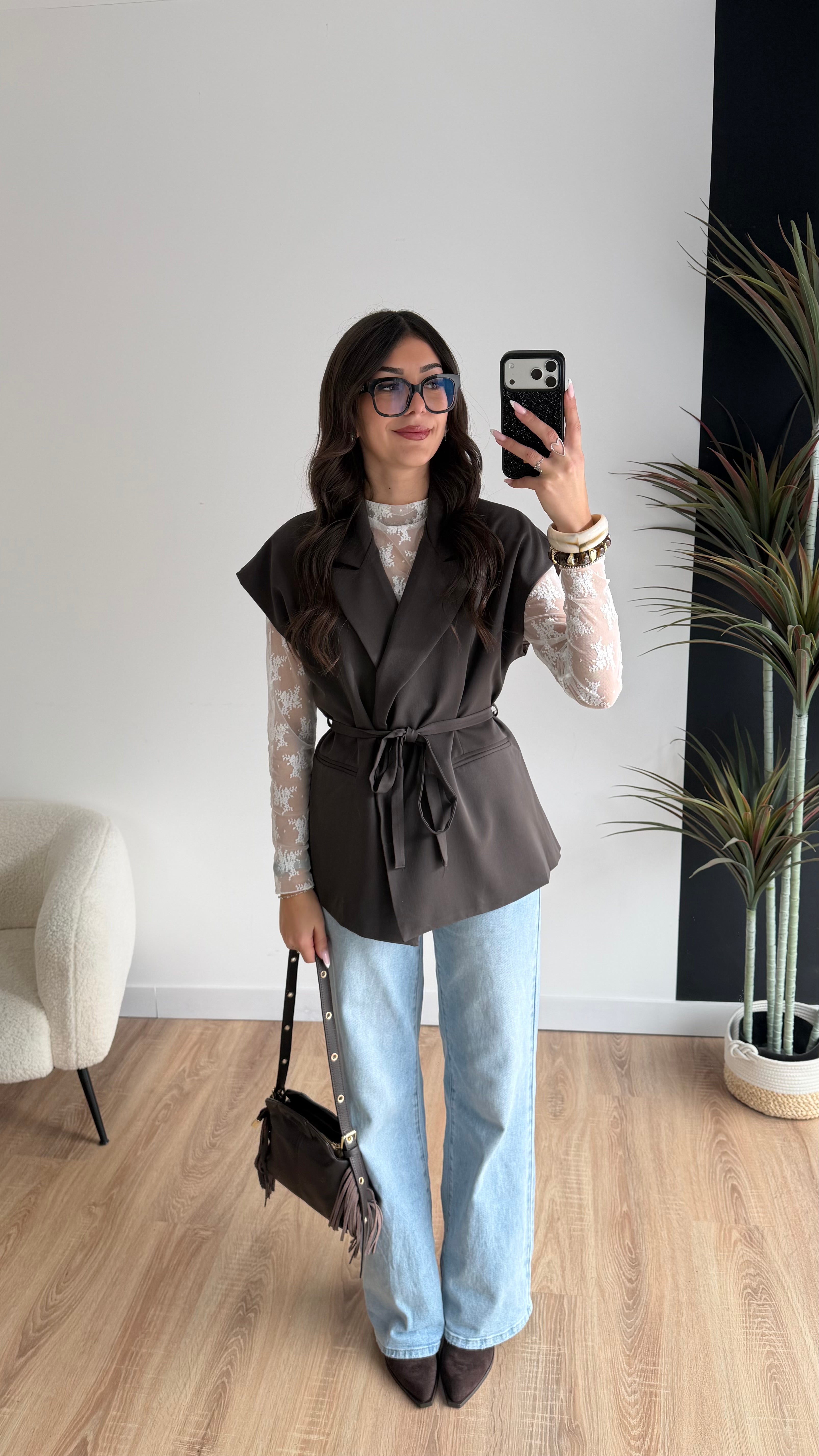 Blazer sans manches choco DS.Sélection