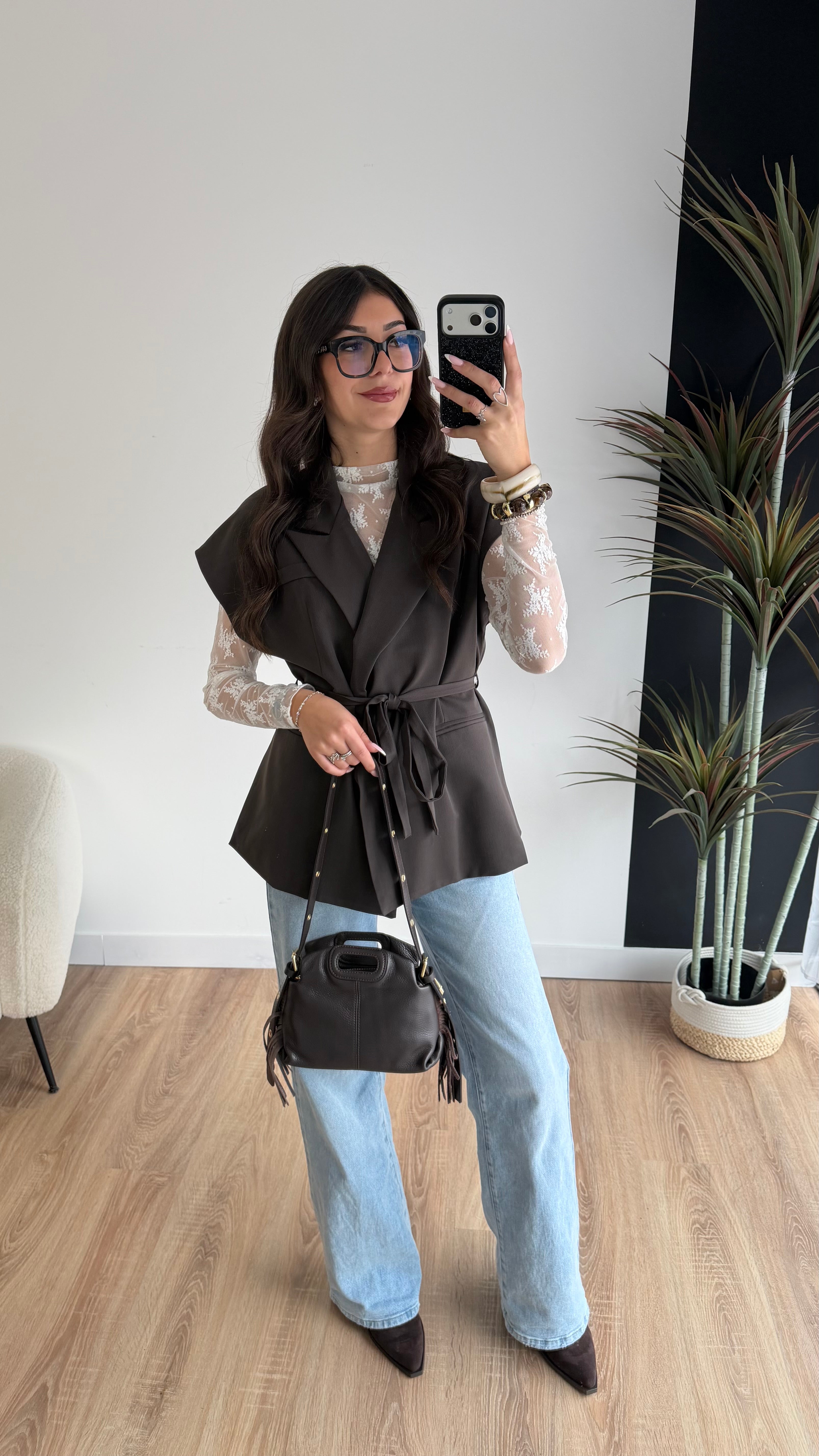 Blazer sans manches choco DS.Sélection