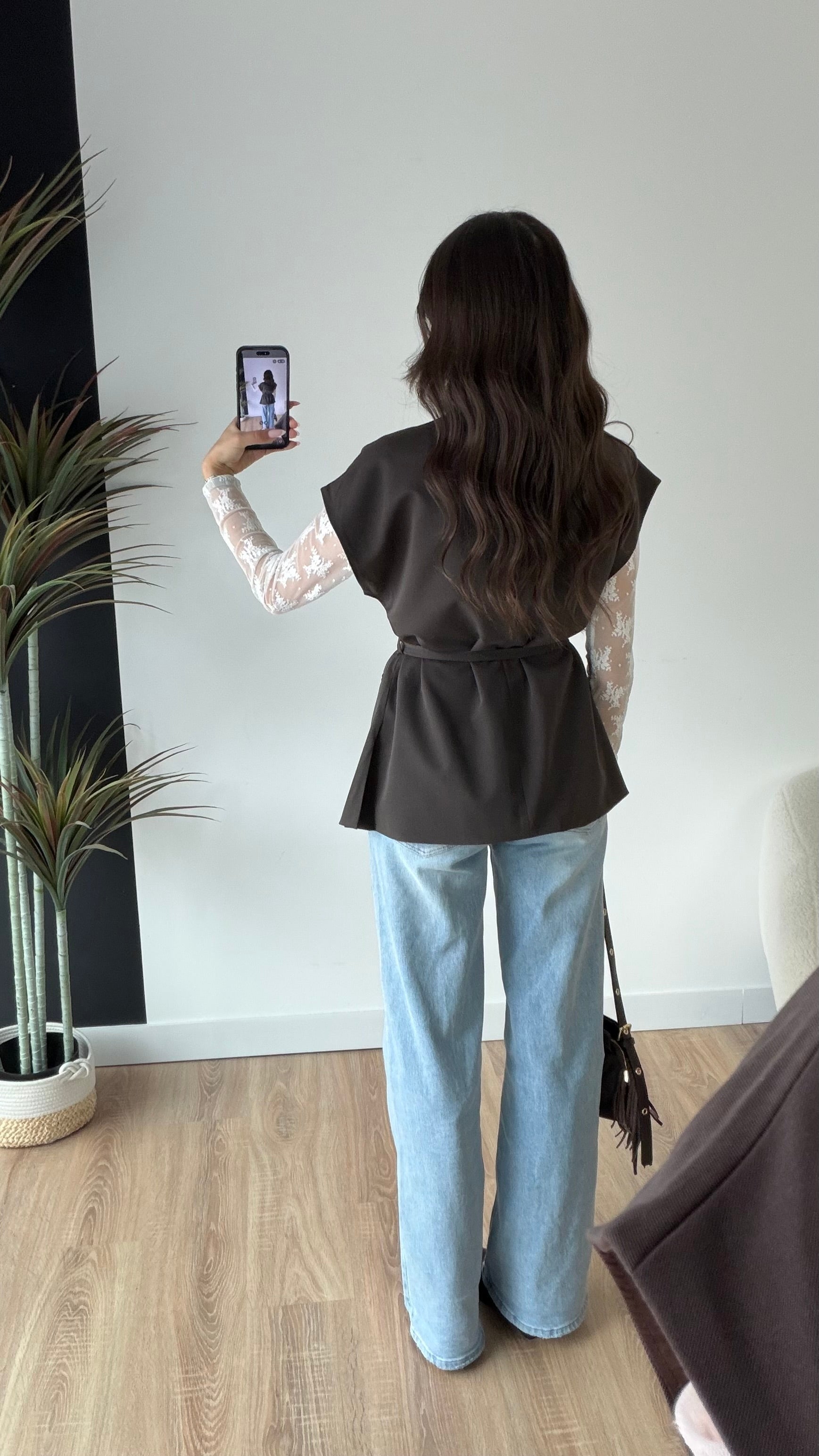 Blazer sans manches choco DS.Sélection