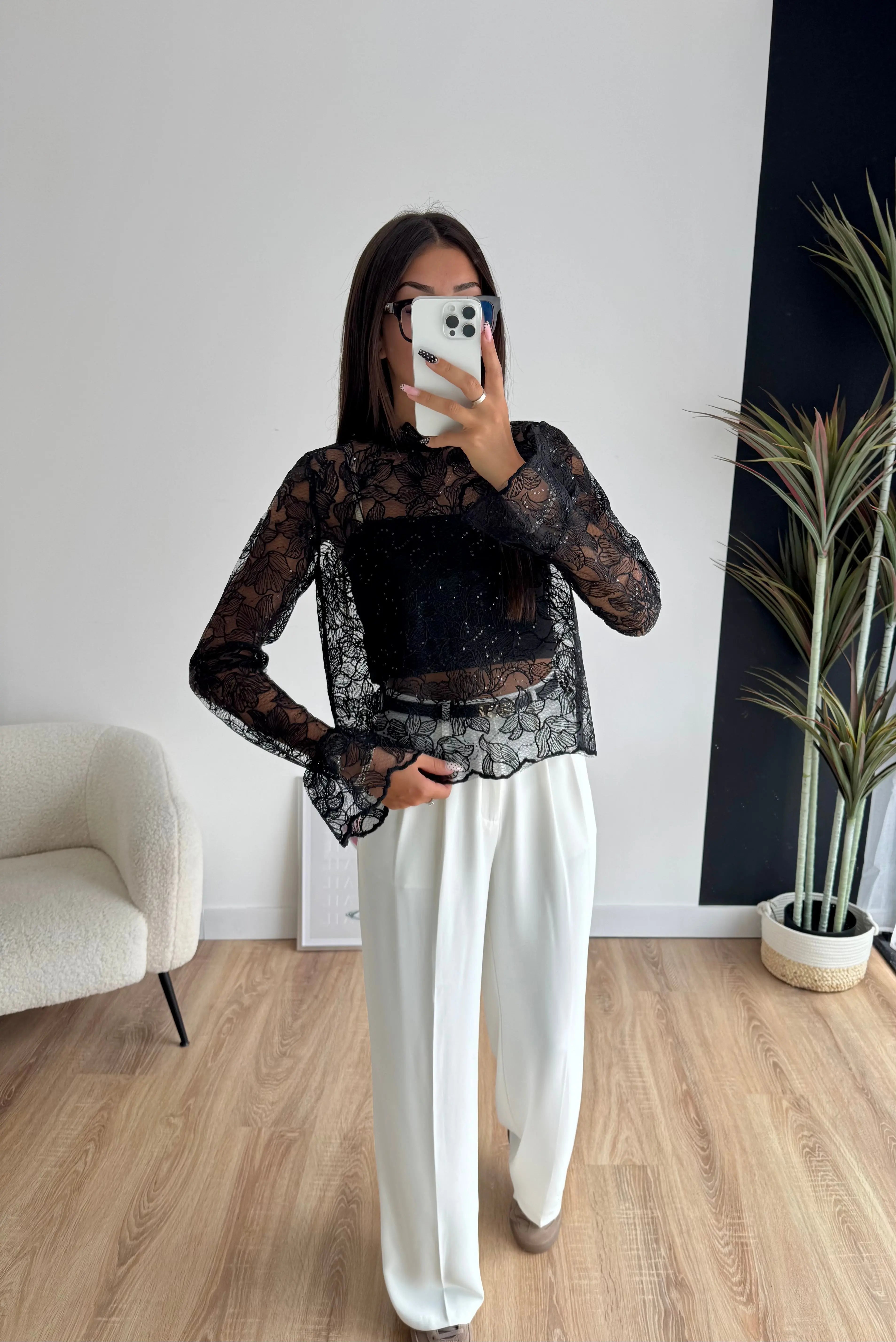 Blouse à dentelle DS.Sélection