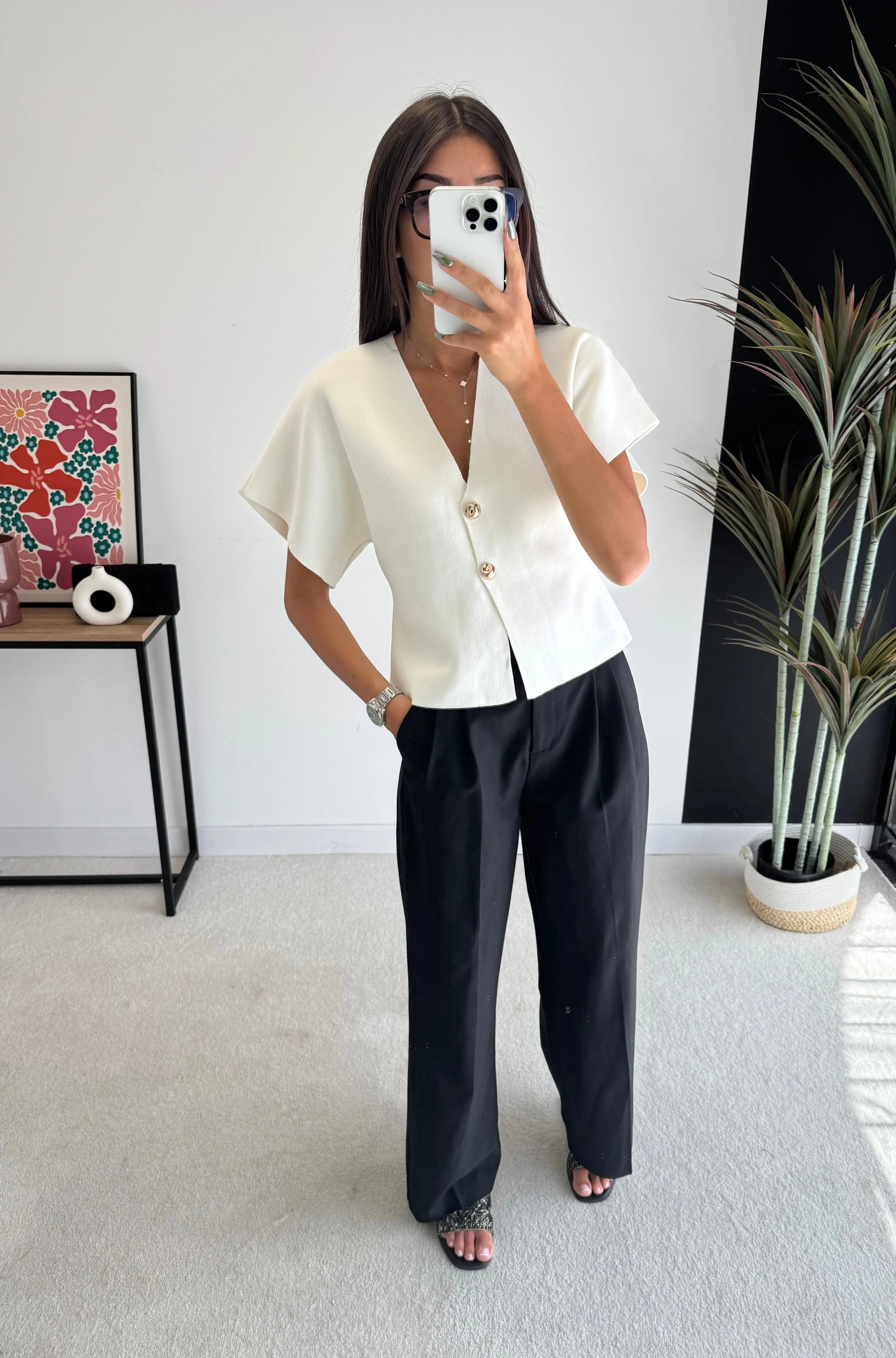 Gilet à boutons écru DS.Sélection