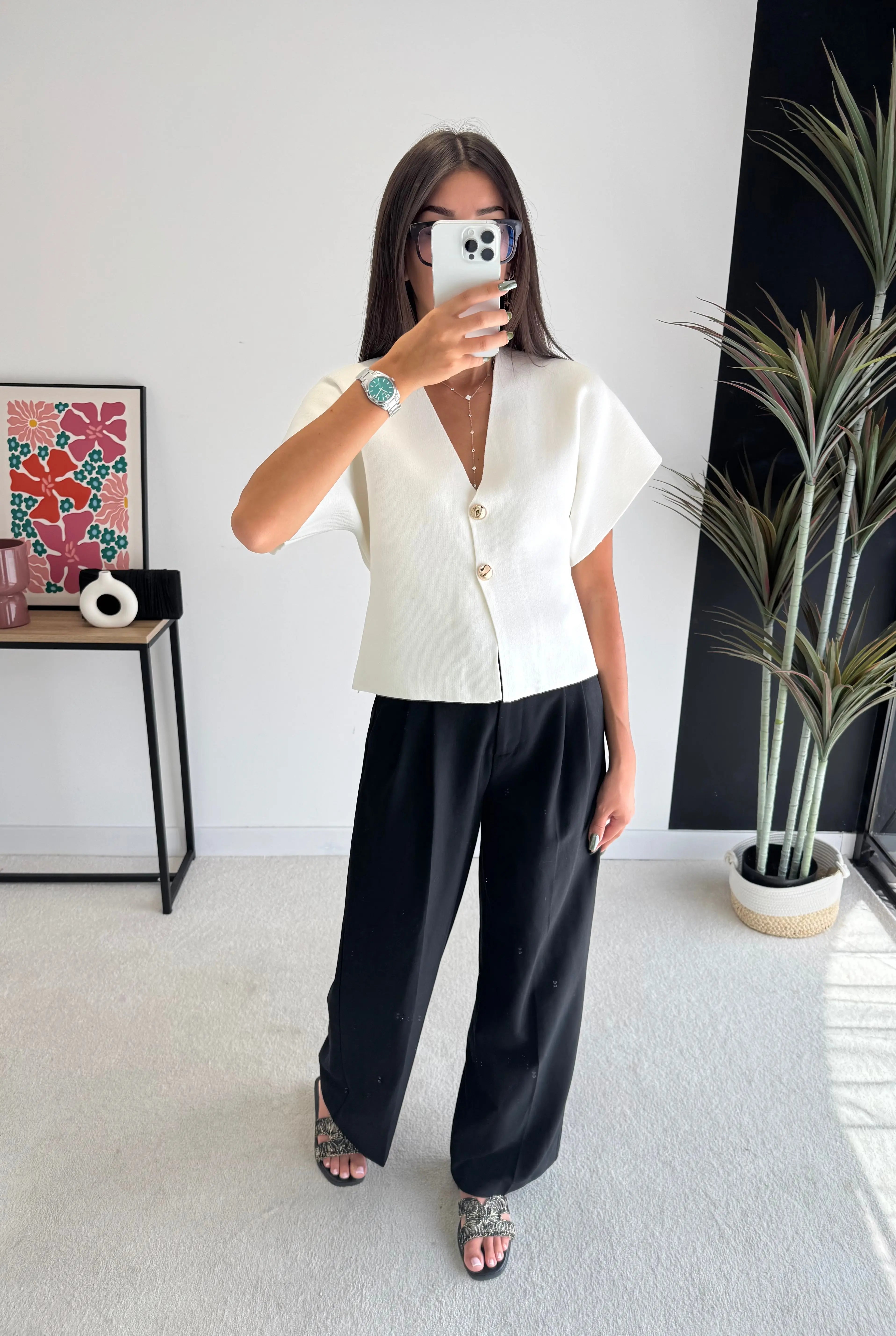 Gilet à boutons écru DS.Sélection