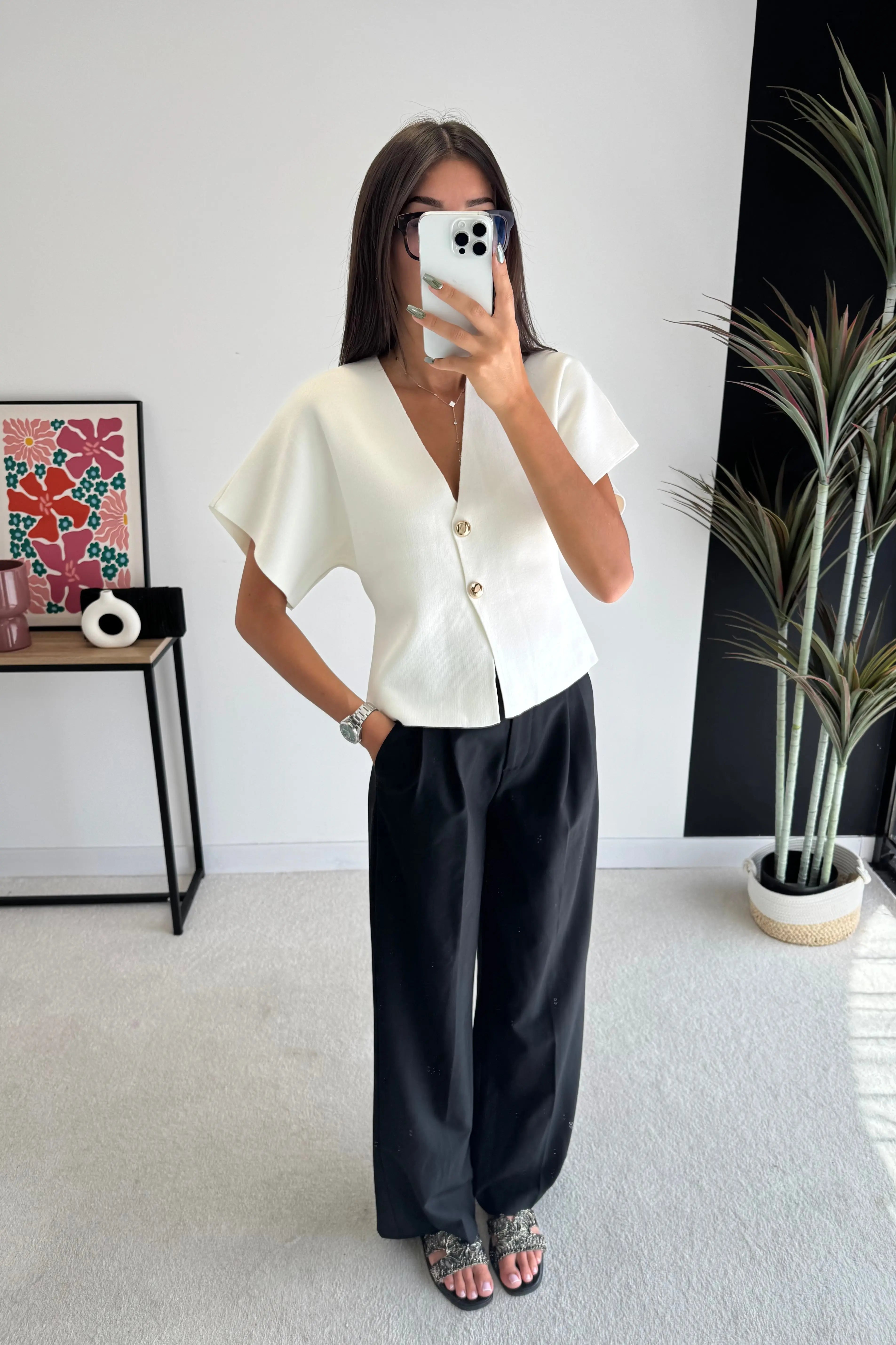 Gilet à boutons écru DS.Sélection