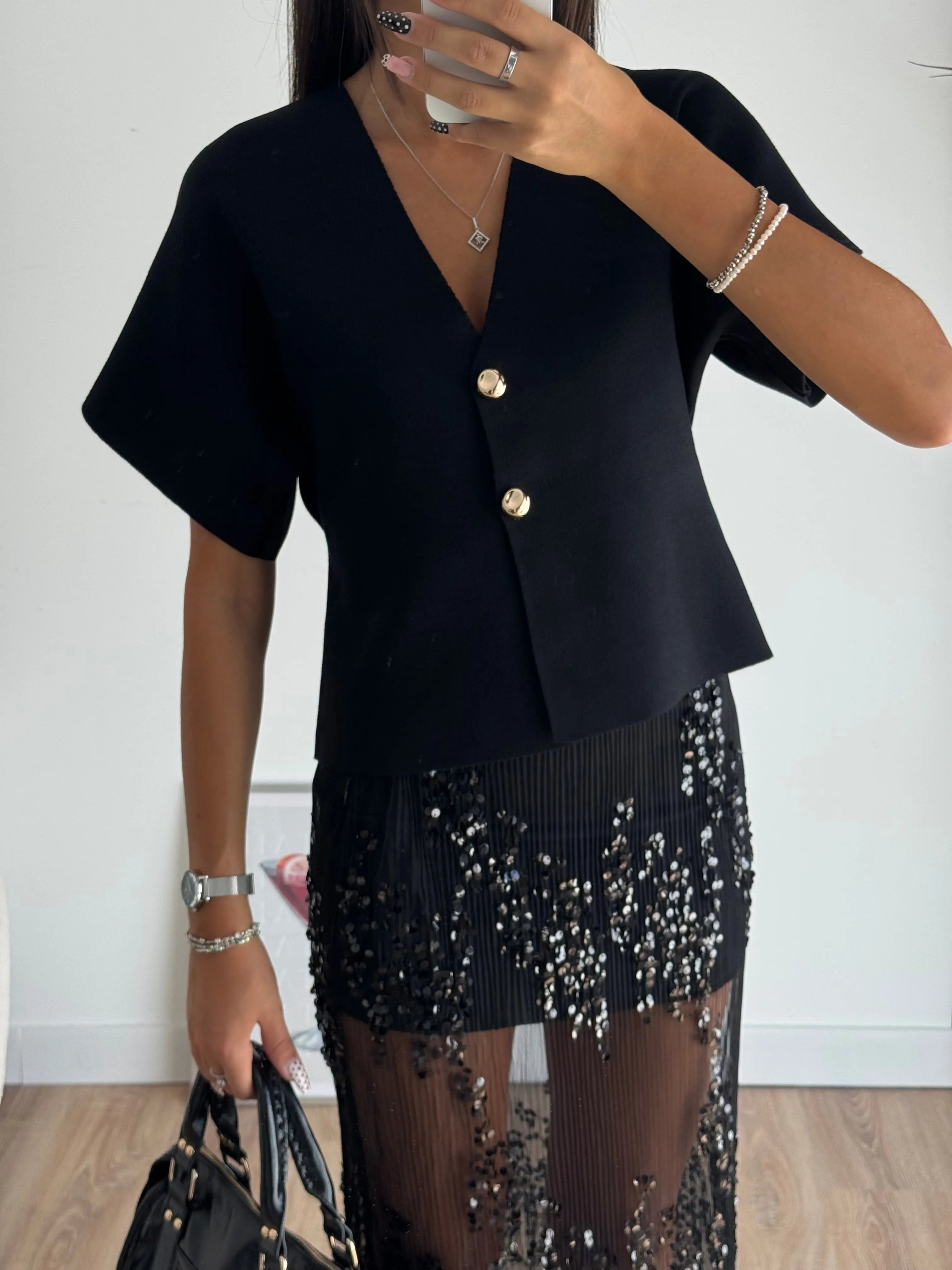 Gilet boutons noirs DS.Sélection