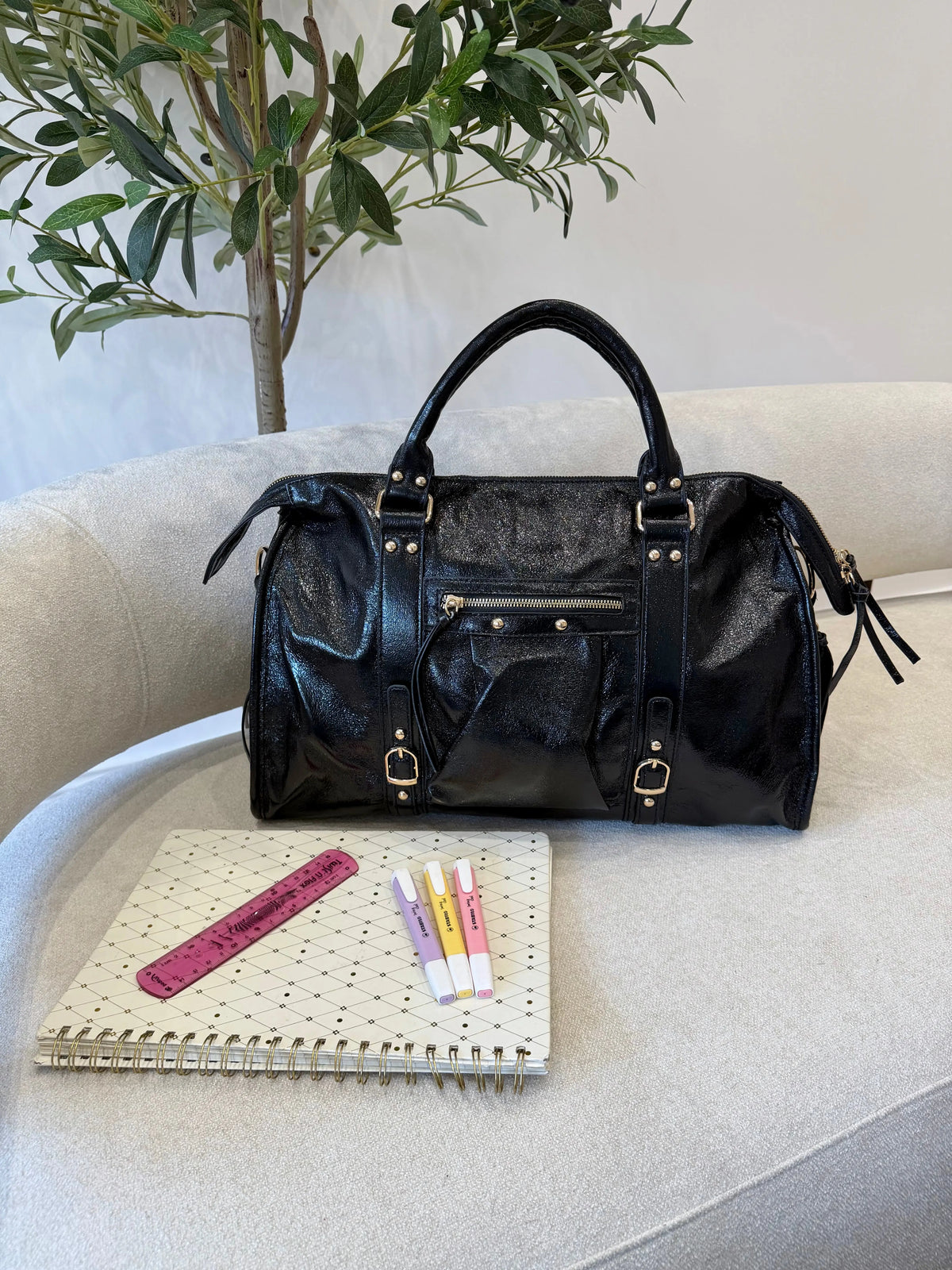 Grand sac irisé noir DS.Sélection