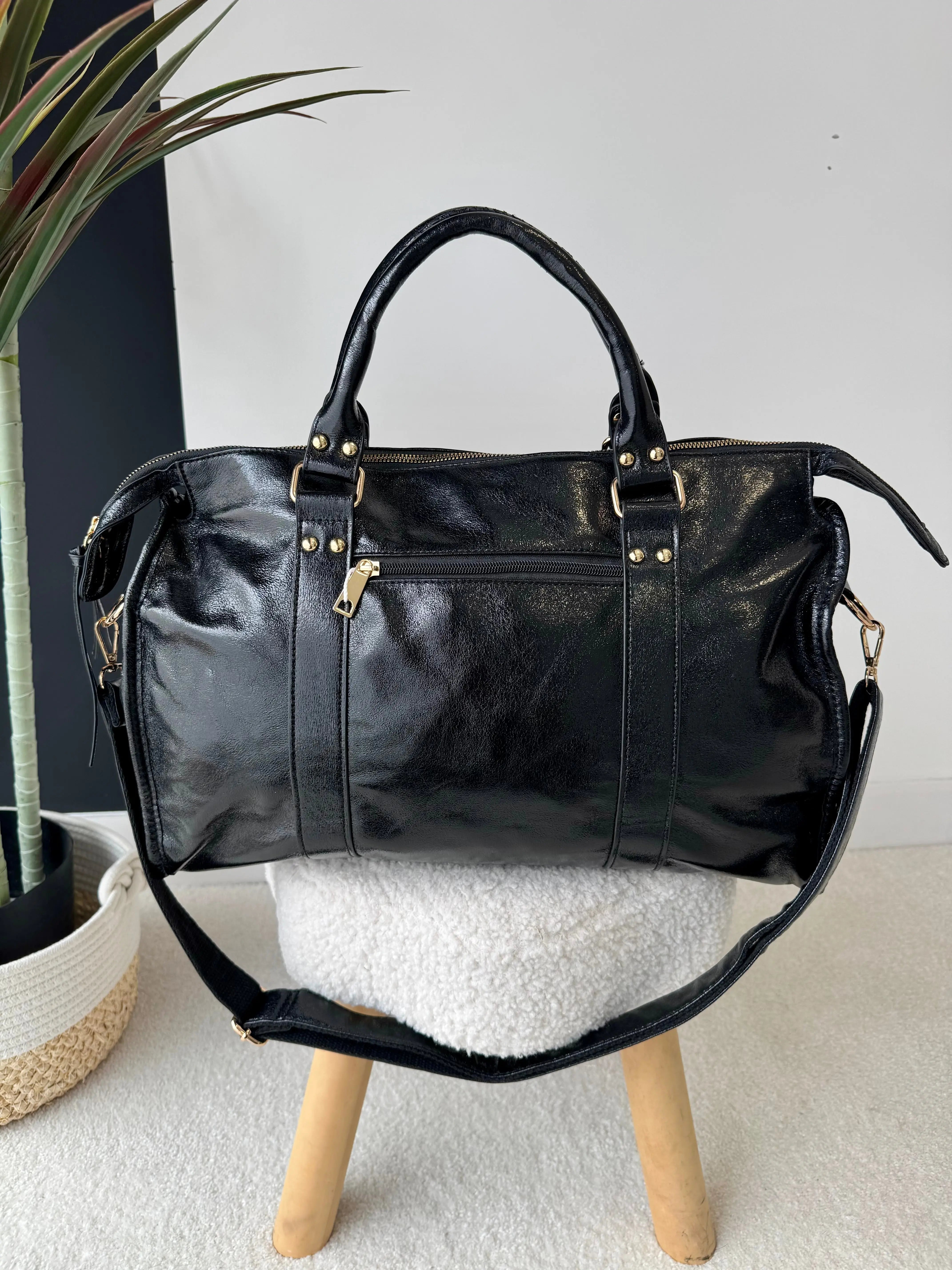 Grand sac irisé noir DS.Sélection