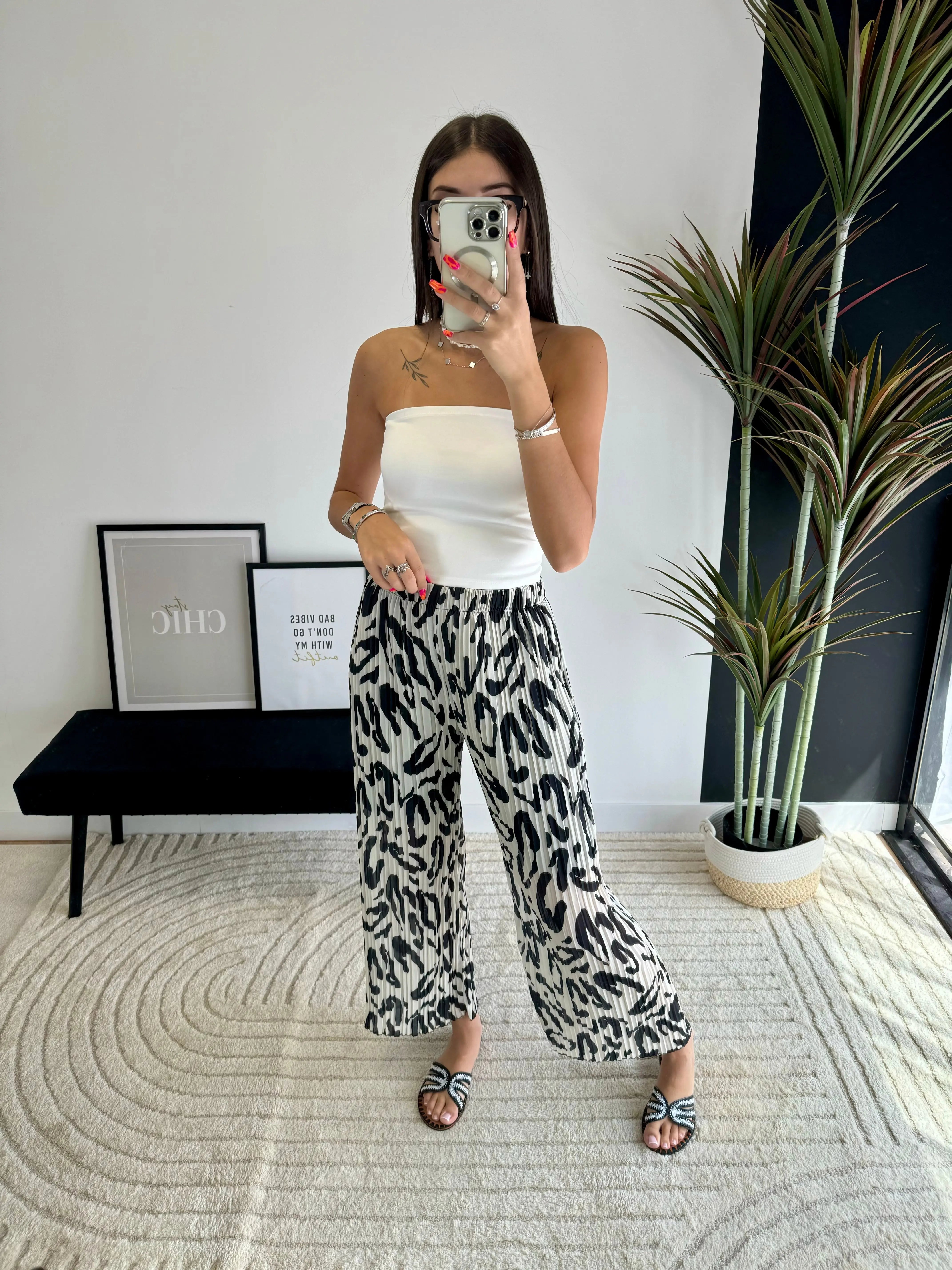 Pantalon plissé beige DS.Sélection