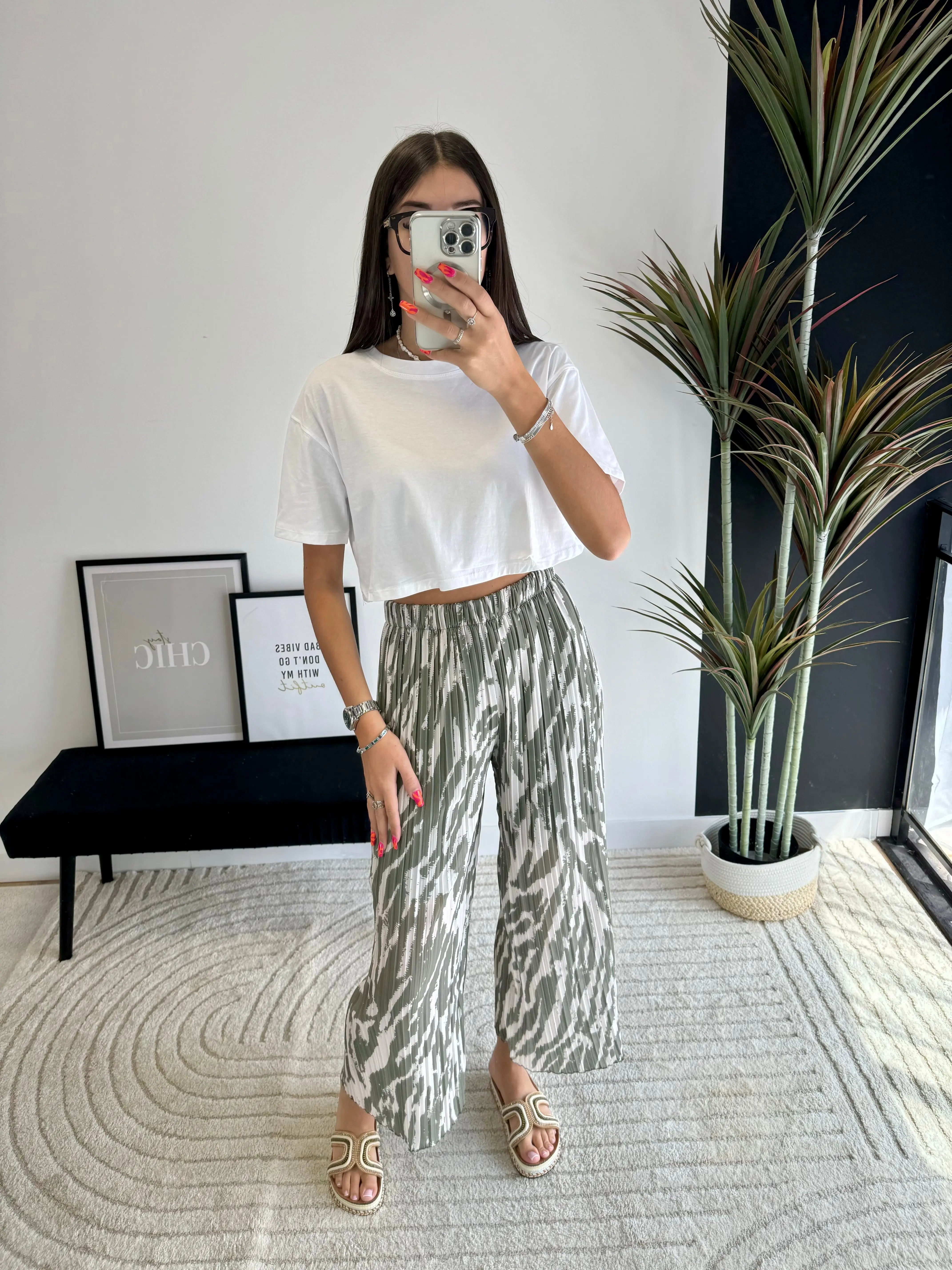 Pantalon plissé kaki DS.Sélection