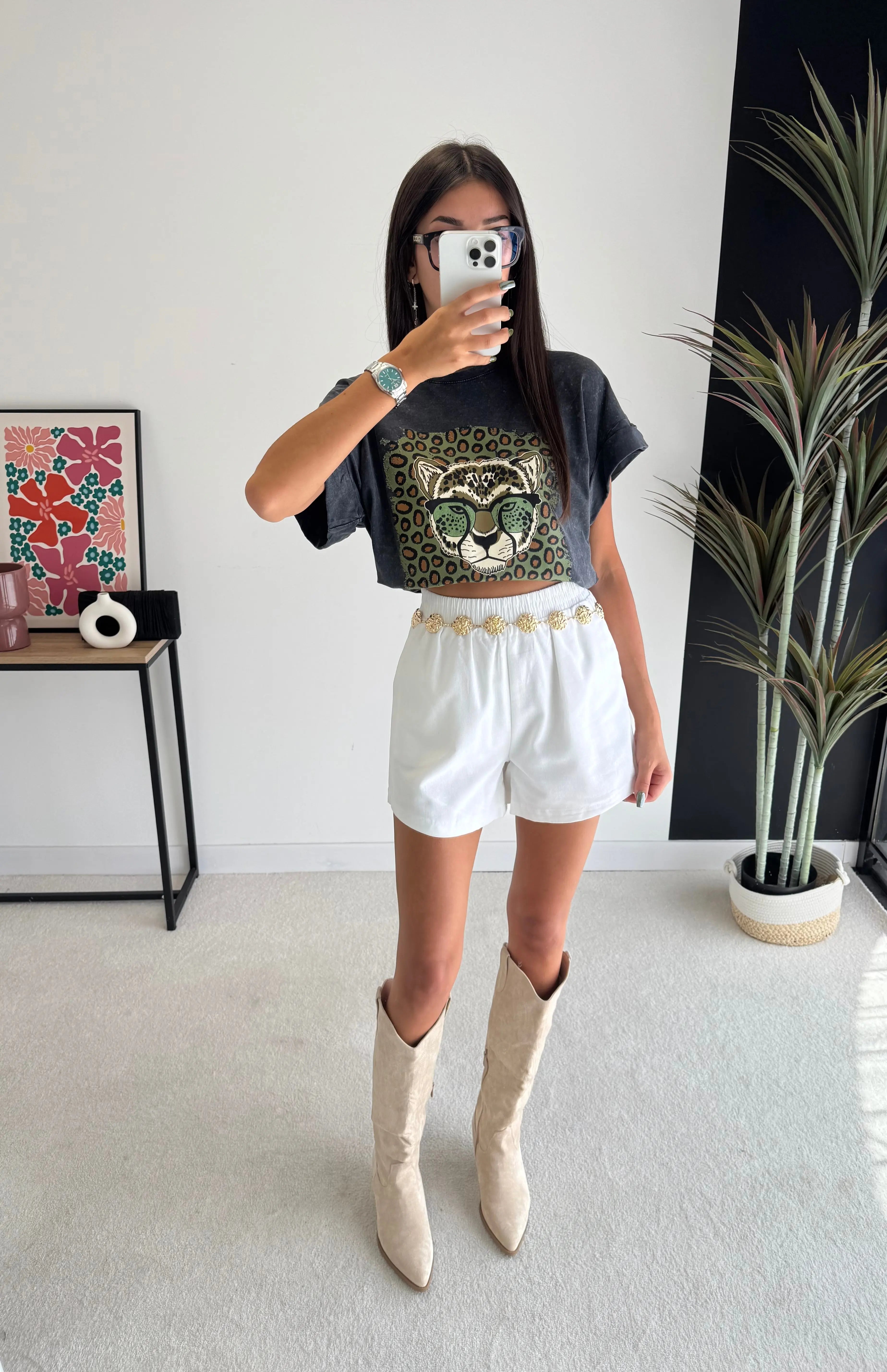 Short en lin blanc DS.Sélection