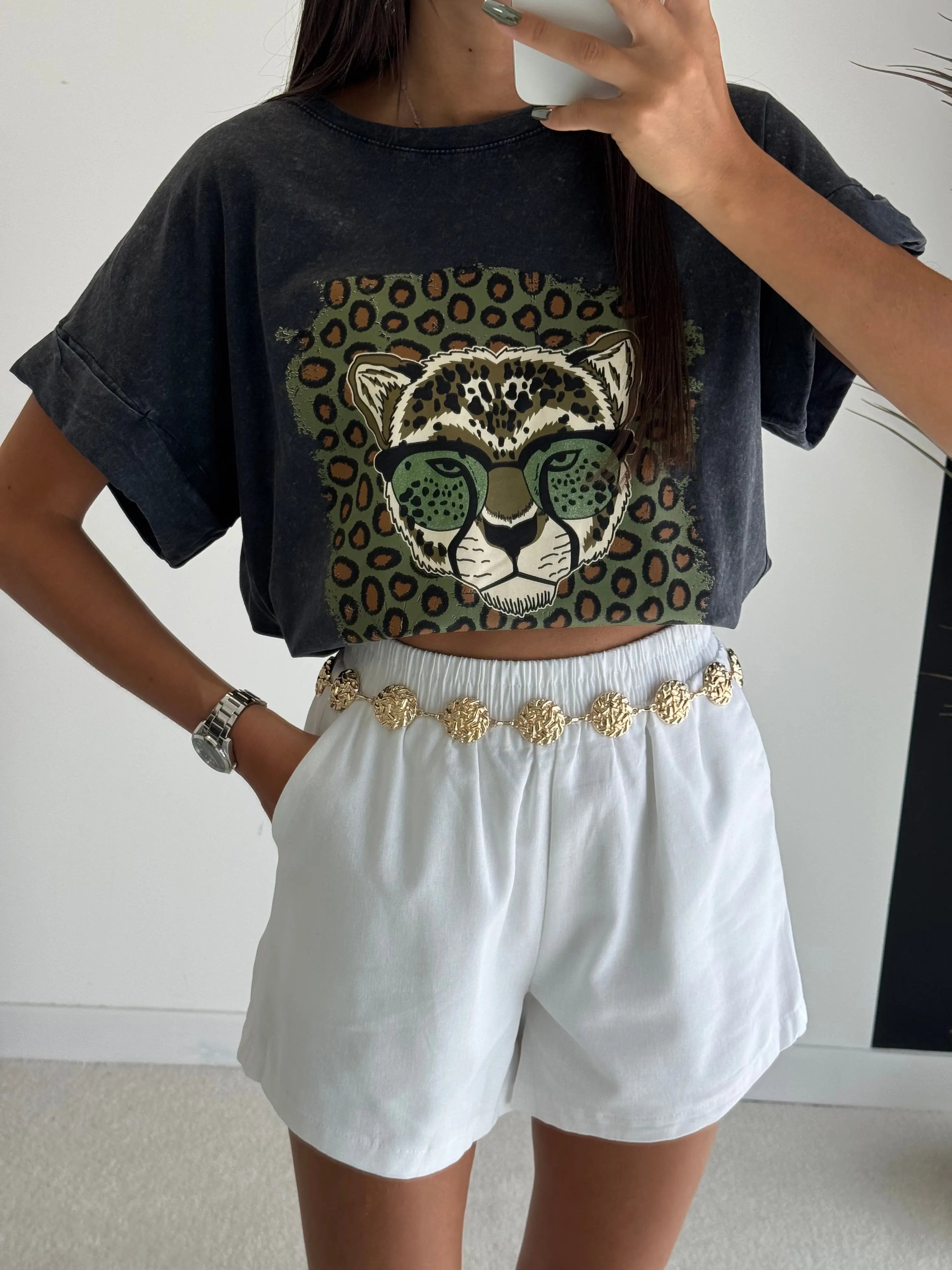 Short en lin blanc DS.Sélection