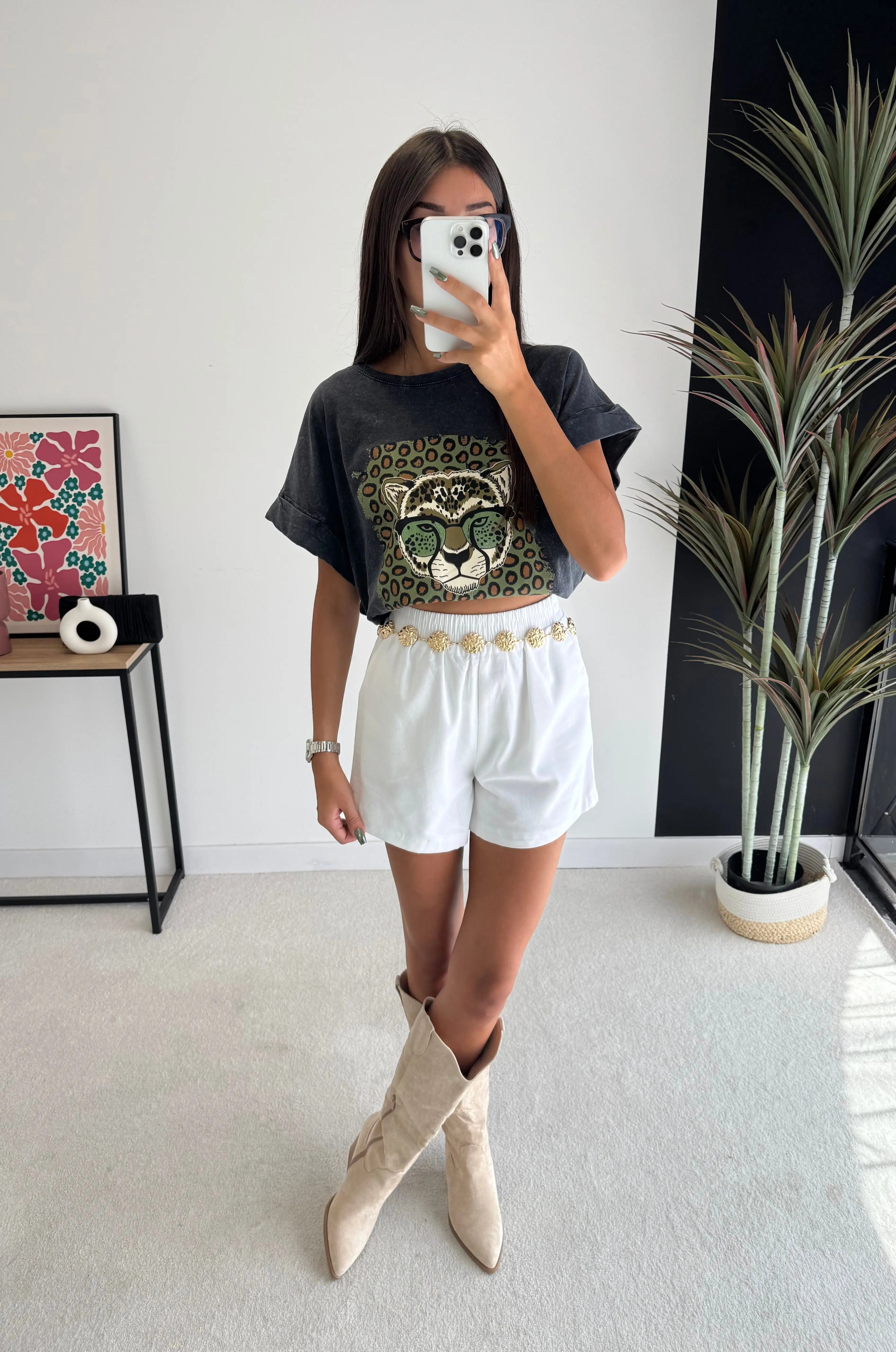 Short en lin blanc DS.Sélection