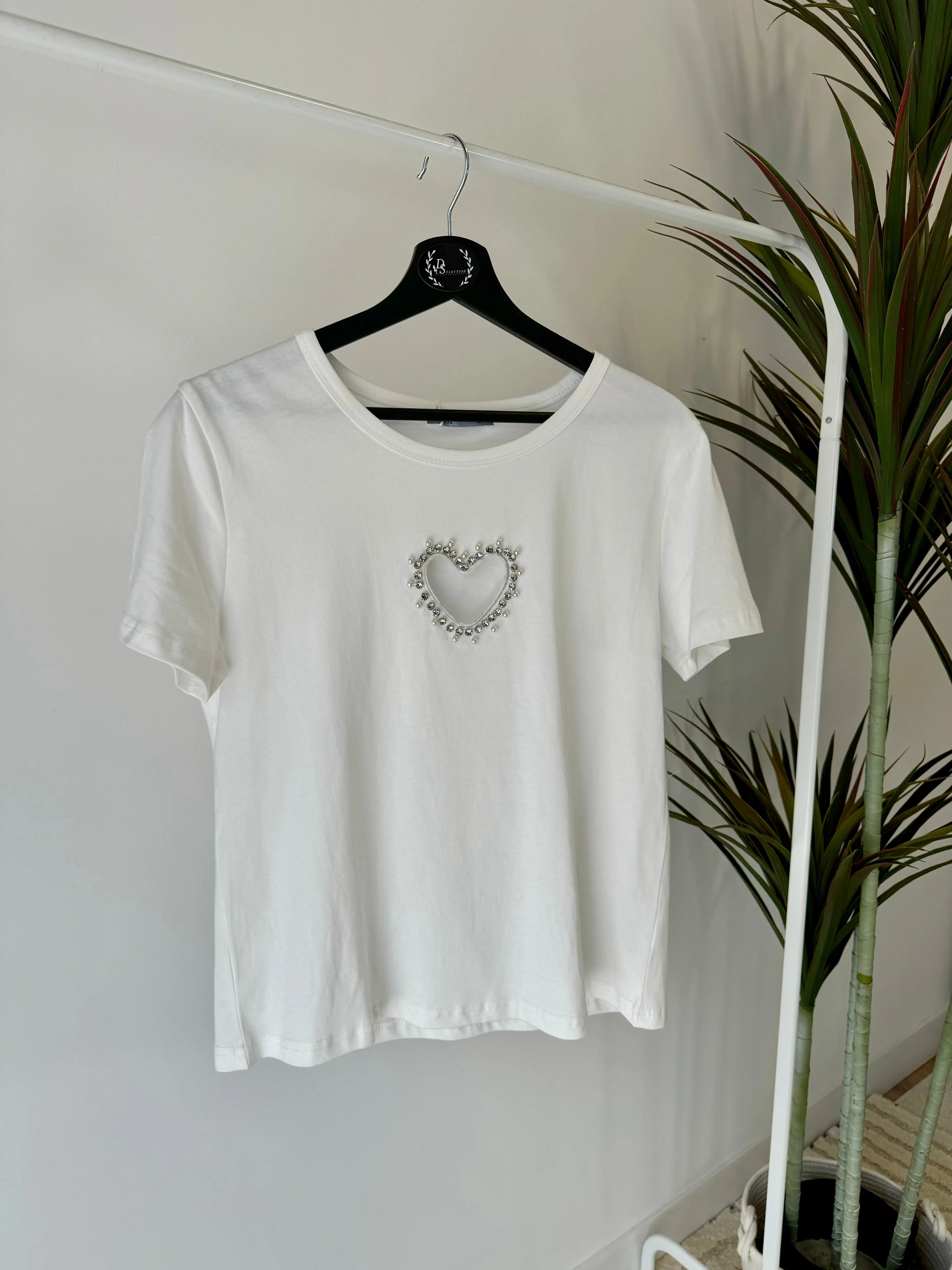 T-shirt blanc coeur DS.Sélection