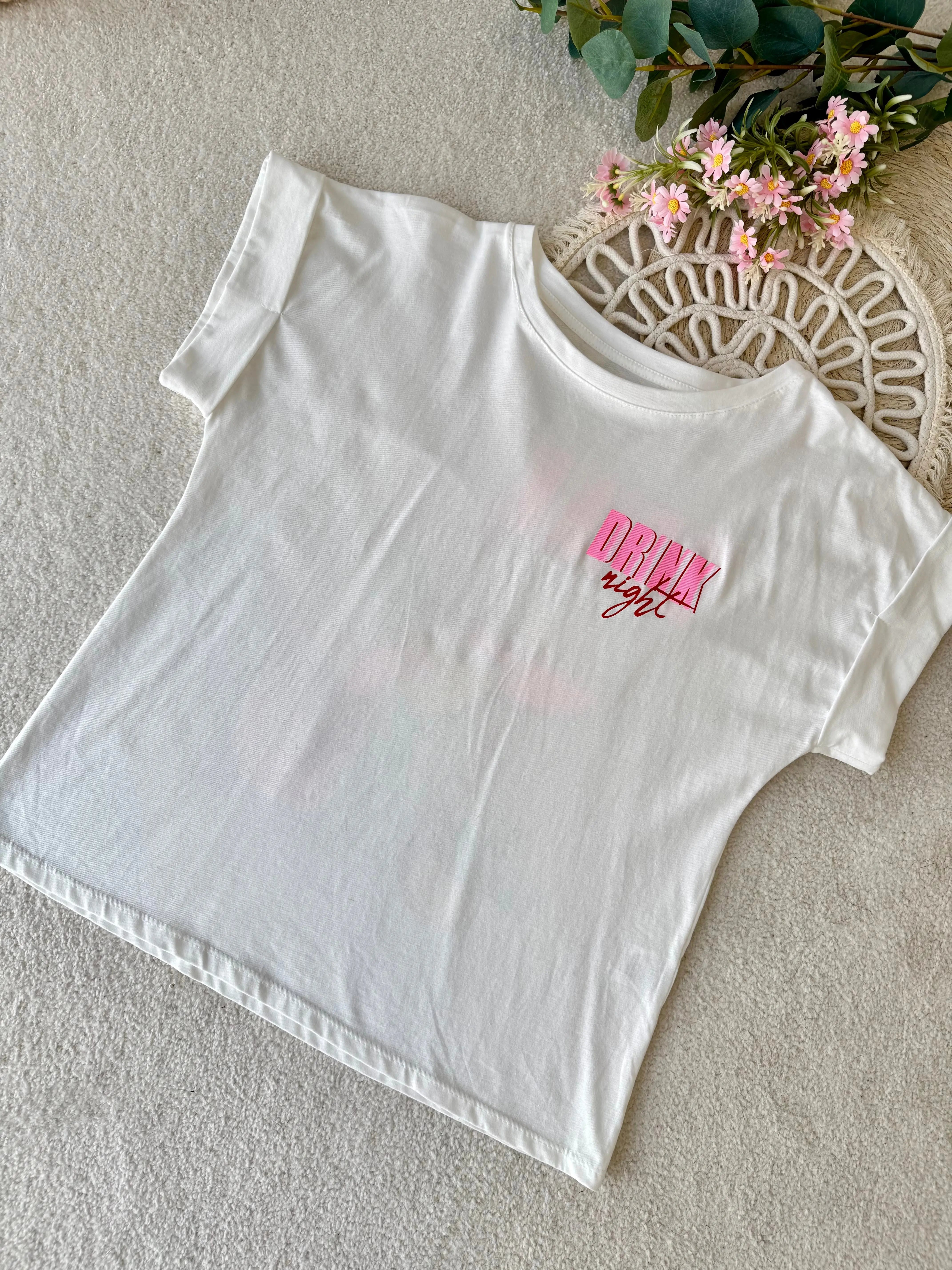 Tee-shirt blanc DRINK DS.Sélection