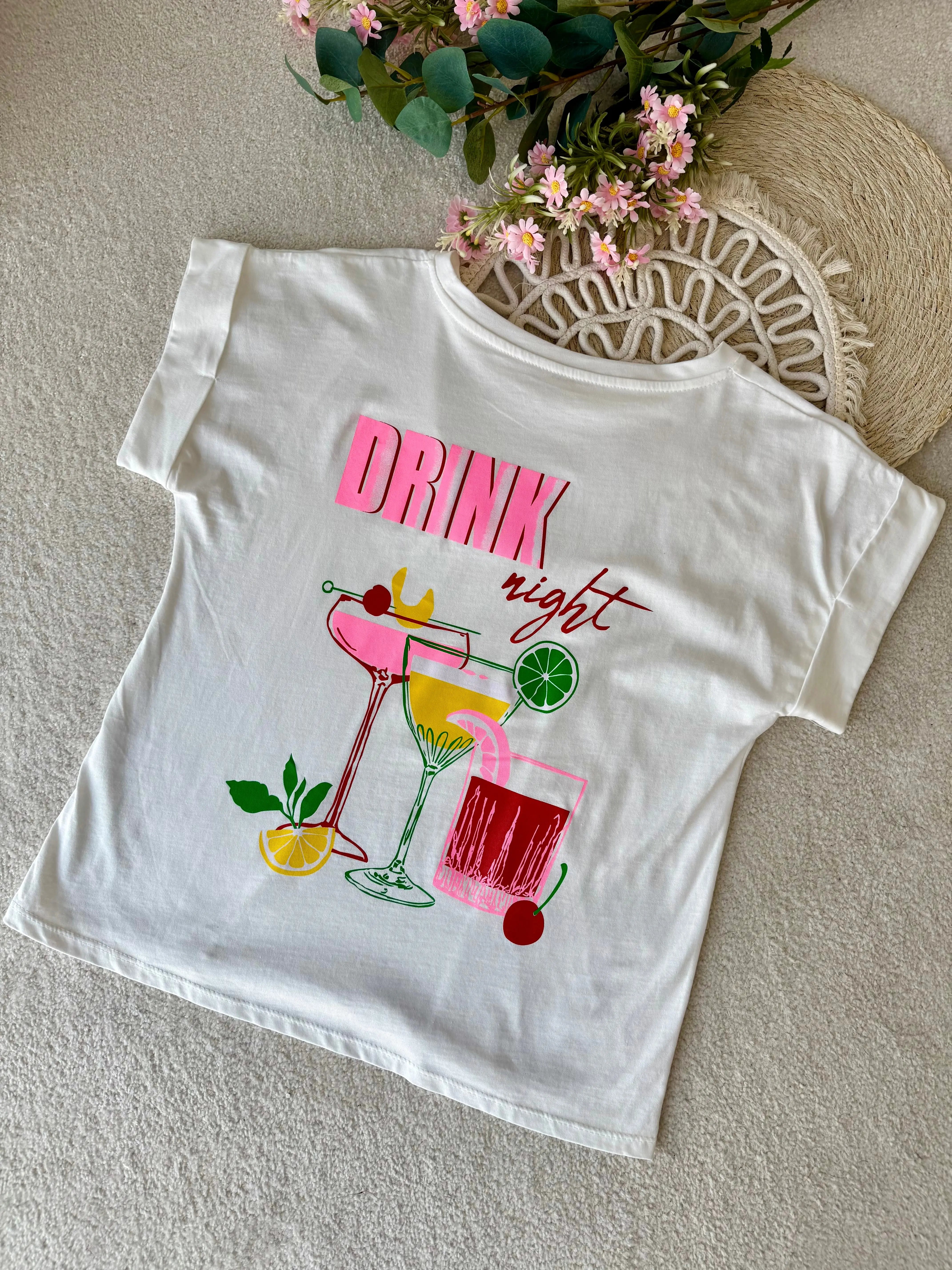 Tee-shirt blanc DRINK DS.Sélection