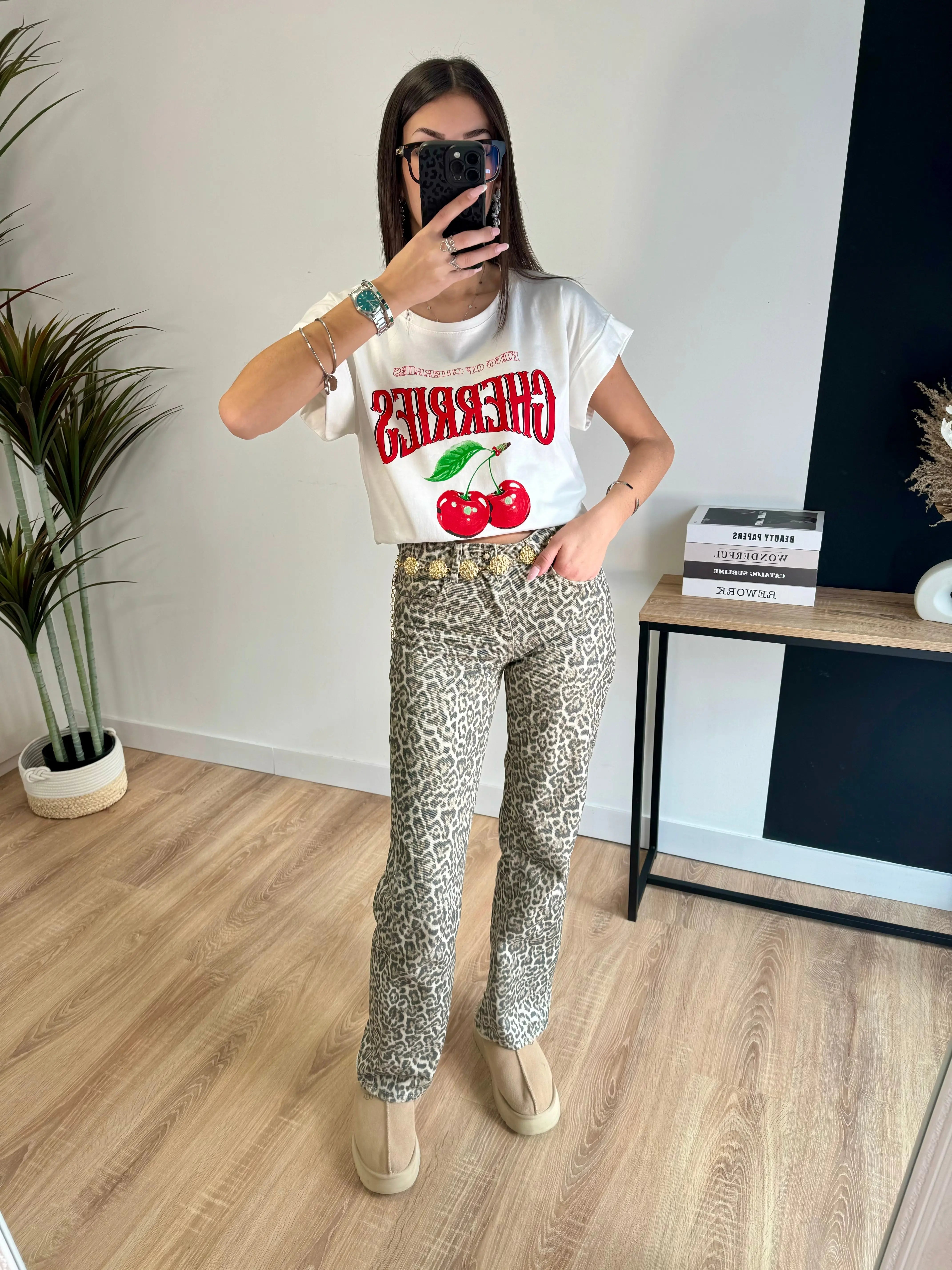 Tee-shirt blanc cerises DS.Sélection