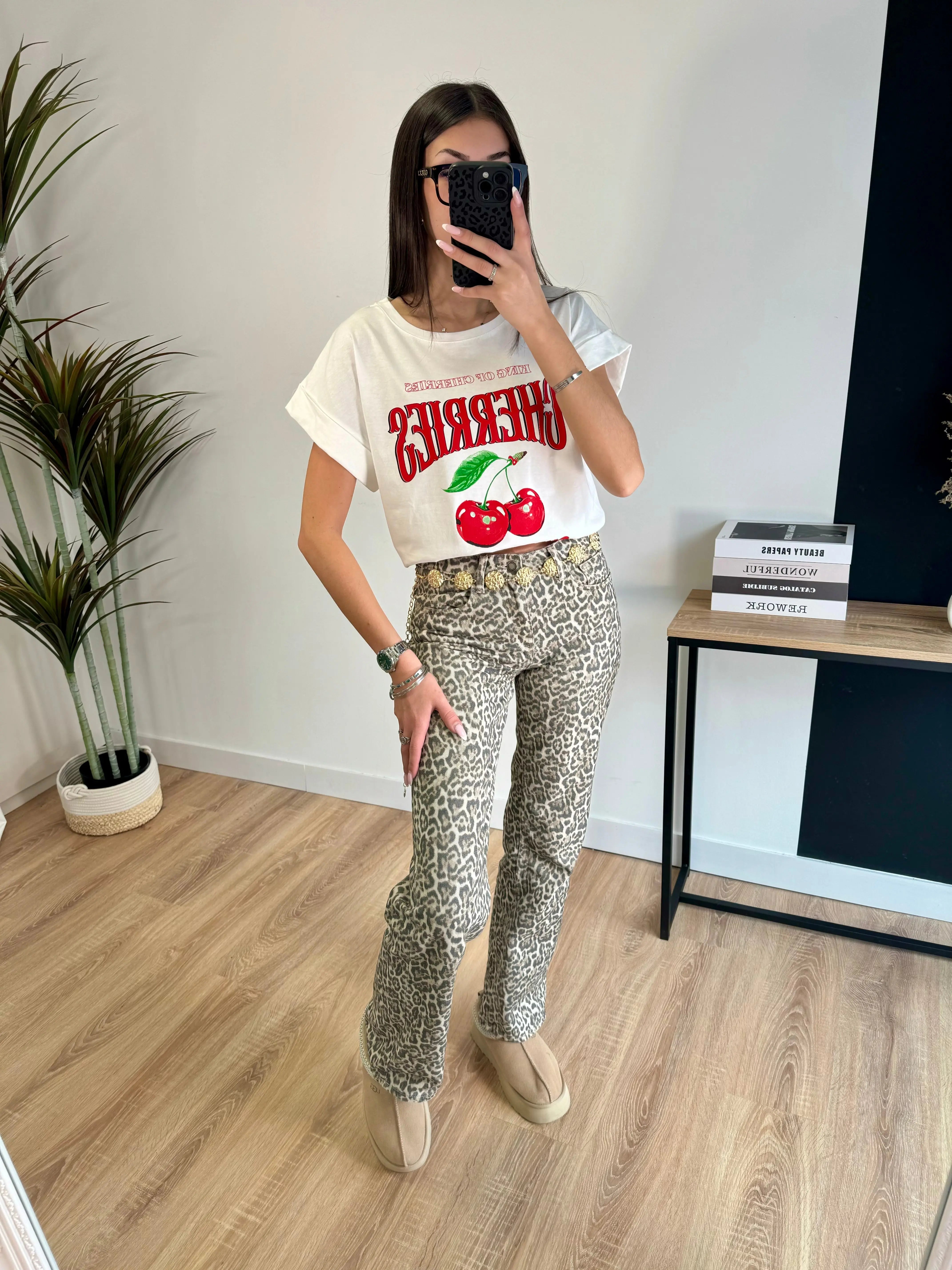 Tee-shirt blanc cerises DS.Sélection