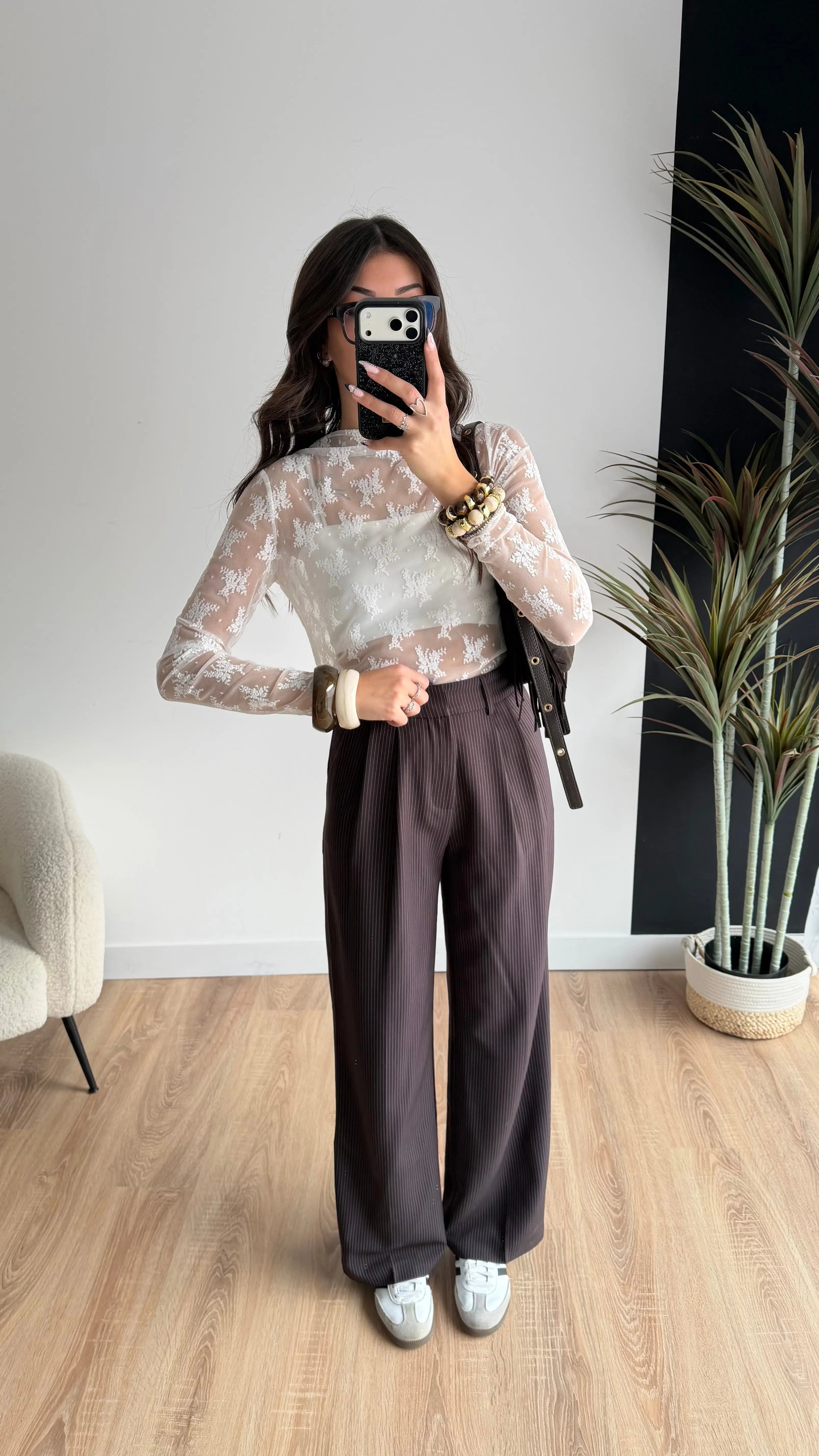 Top à dentelle blanc DS.Sélection