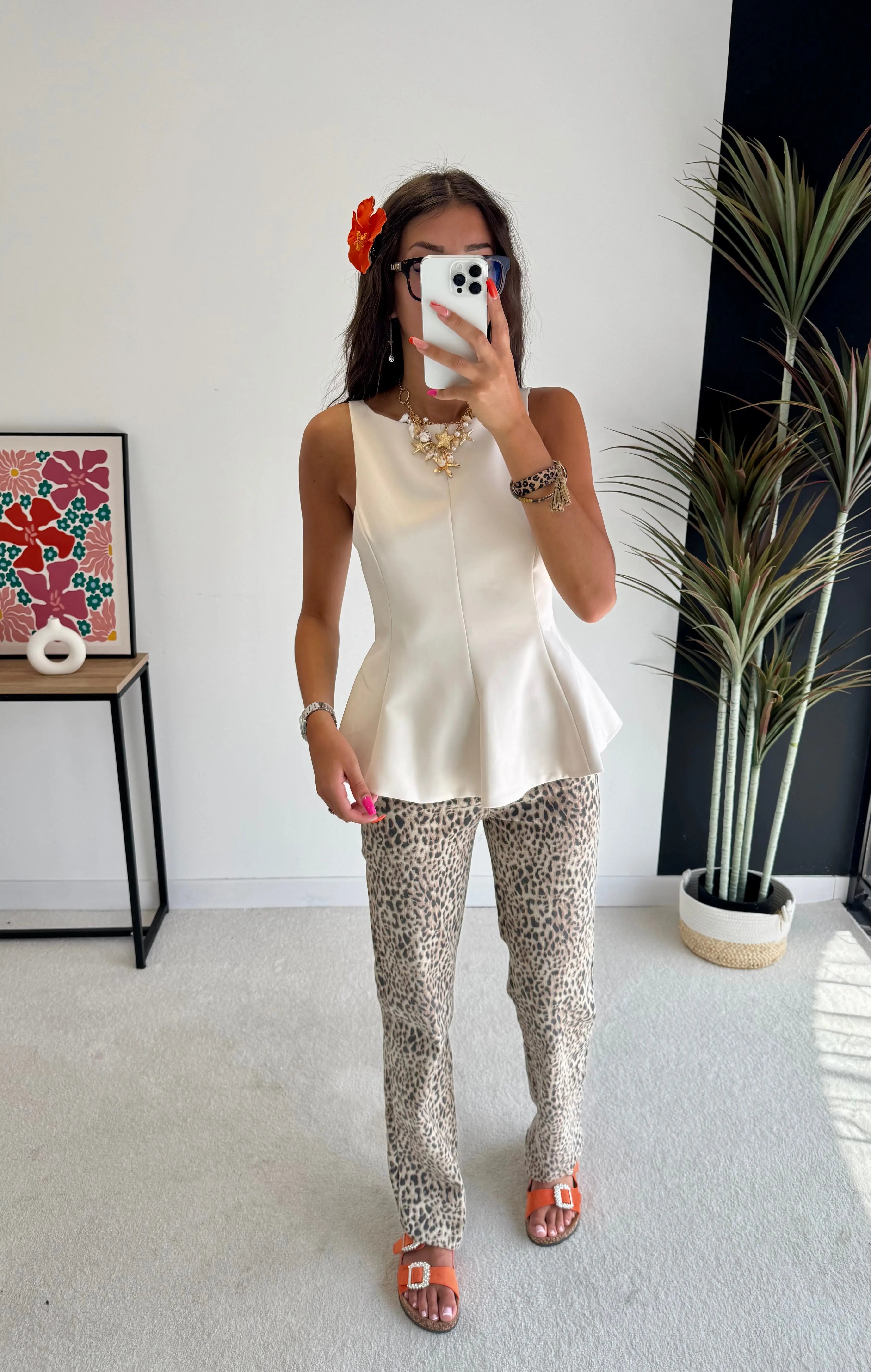 Top beige dos nu DS.Sélection