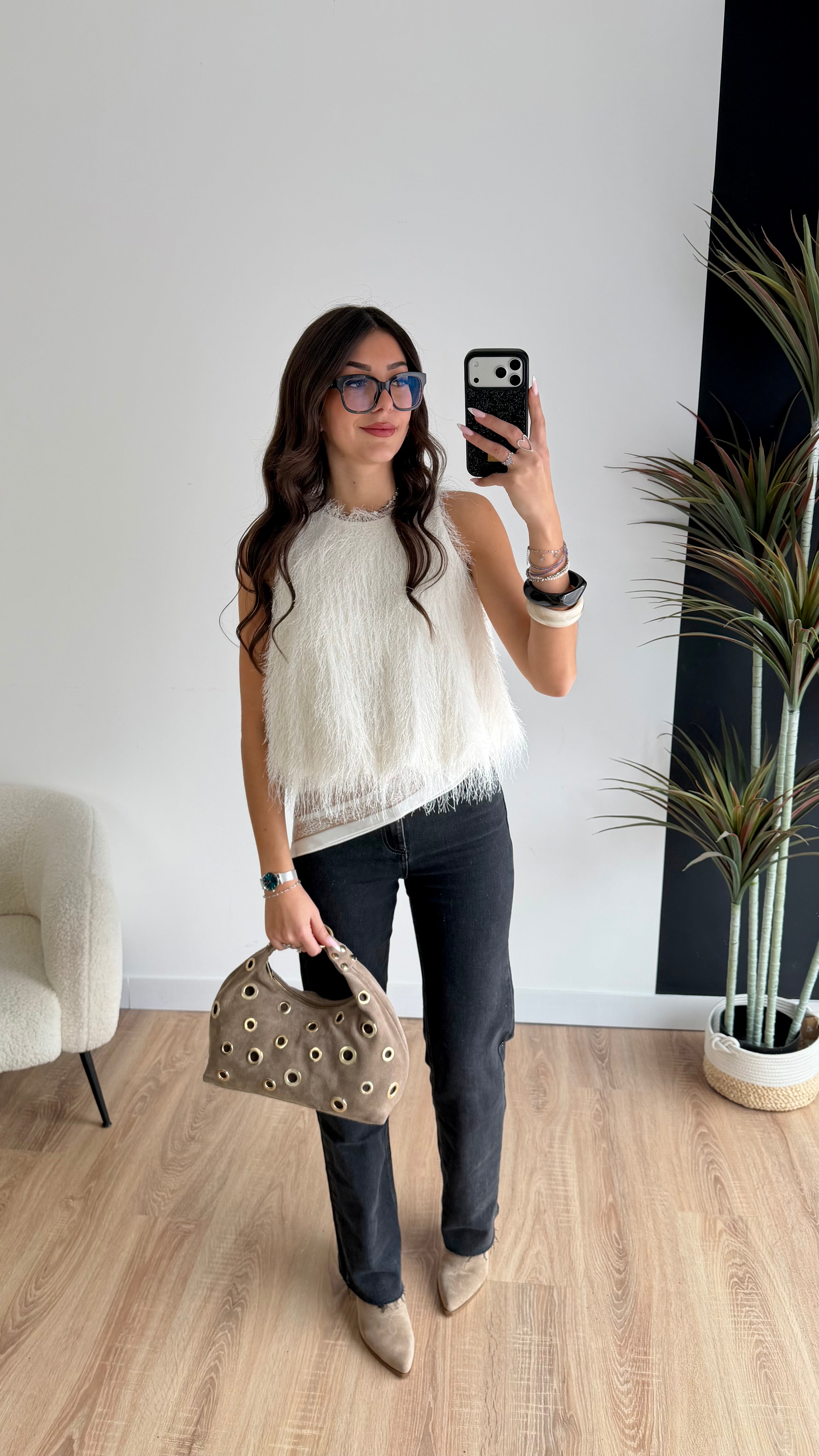 Top blanc Yasmine DS.Sélection