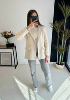Blazer en tweed écru DS.Sélection