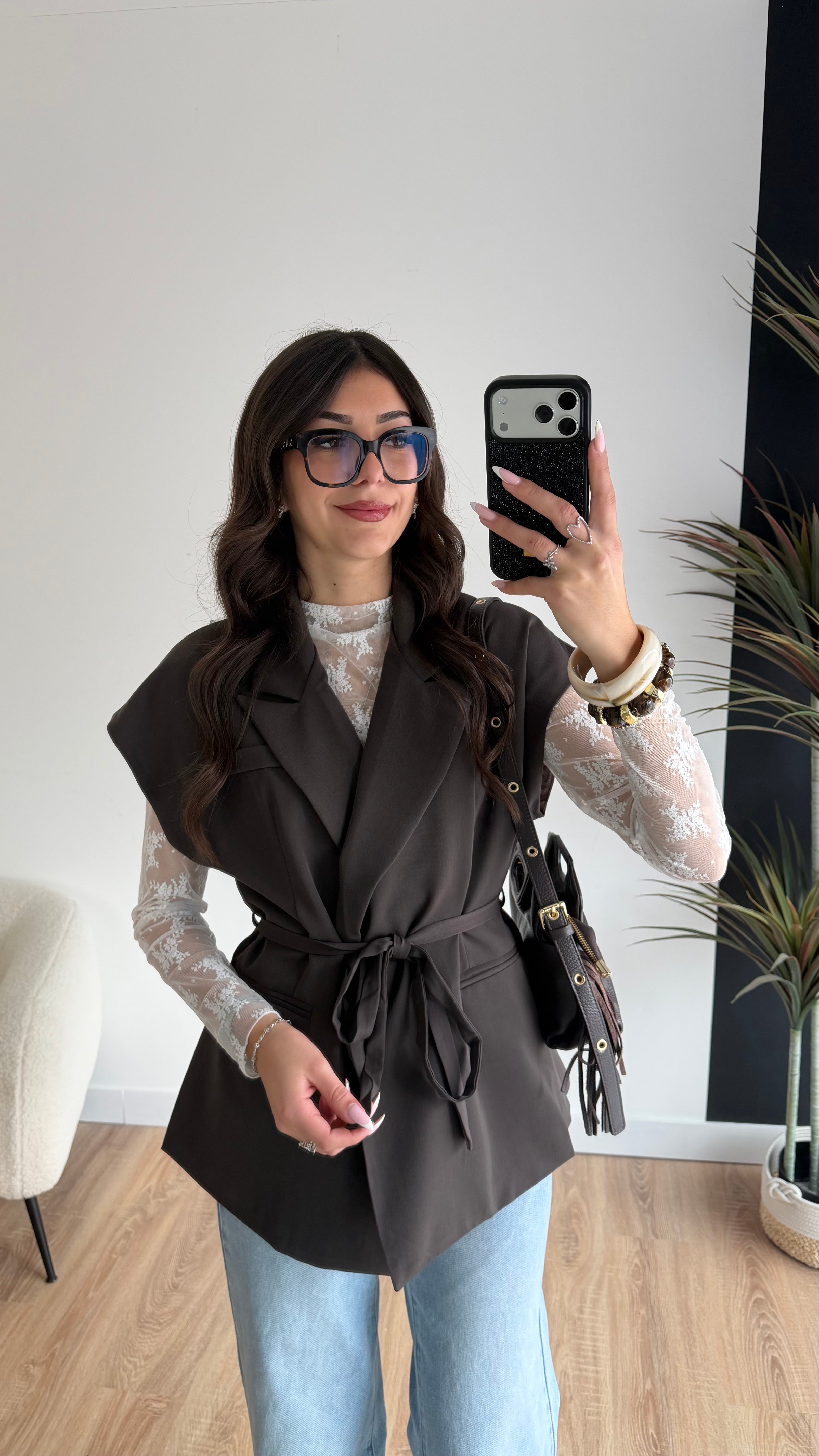 Blazer sans manches choco DS.Sélection