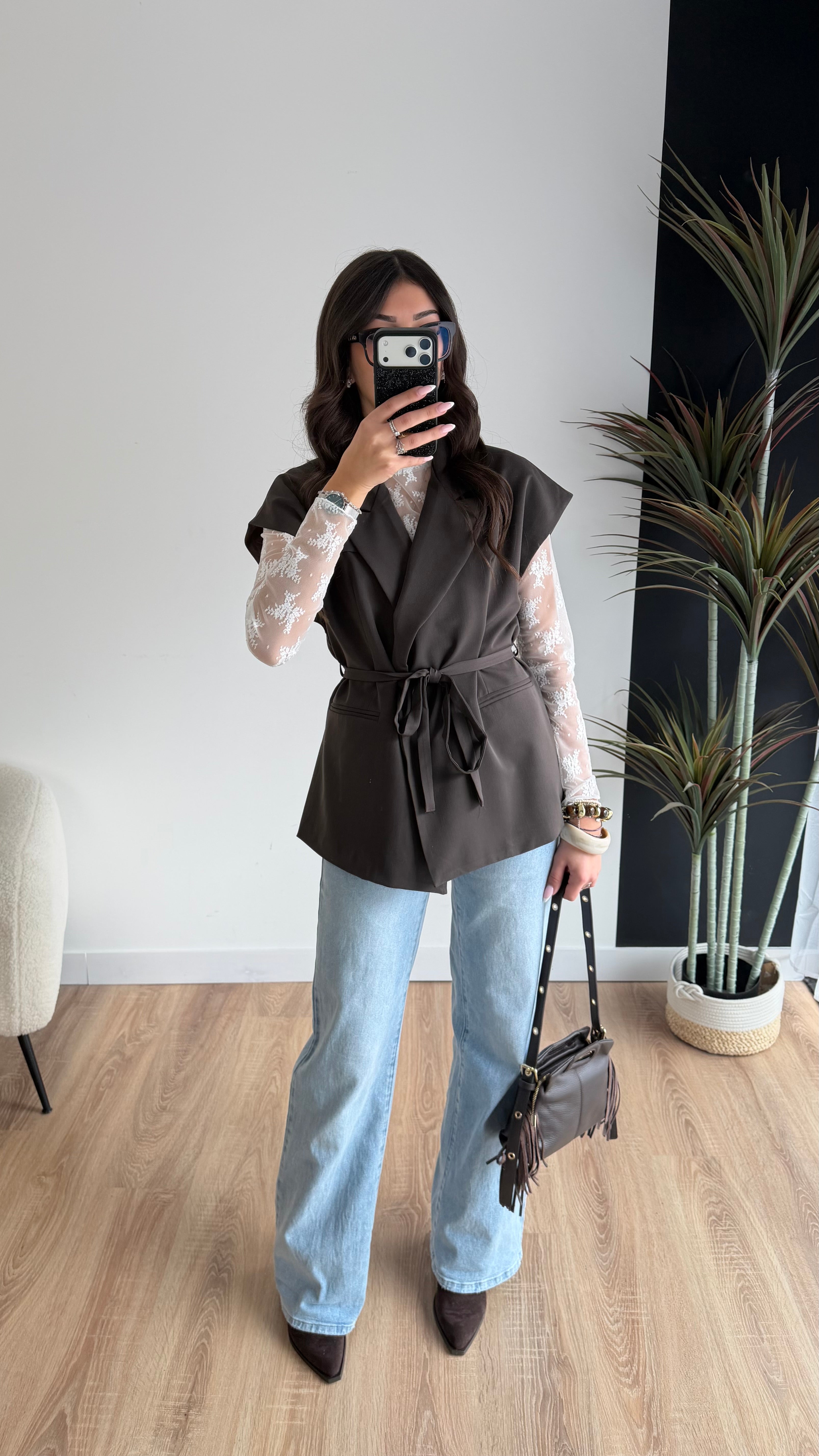 Blazer sans manches choco DS.Sélection