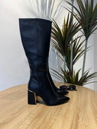 Bottes noires à talons DS.Sélection