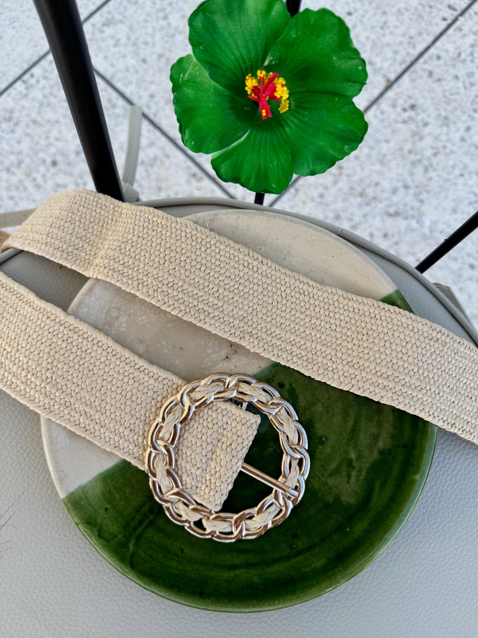 Ceinture beige et dorée DS.Sélection