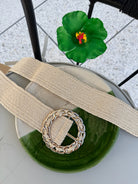 Ceinture beige et dorée DS.Sélection