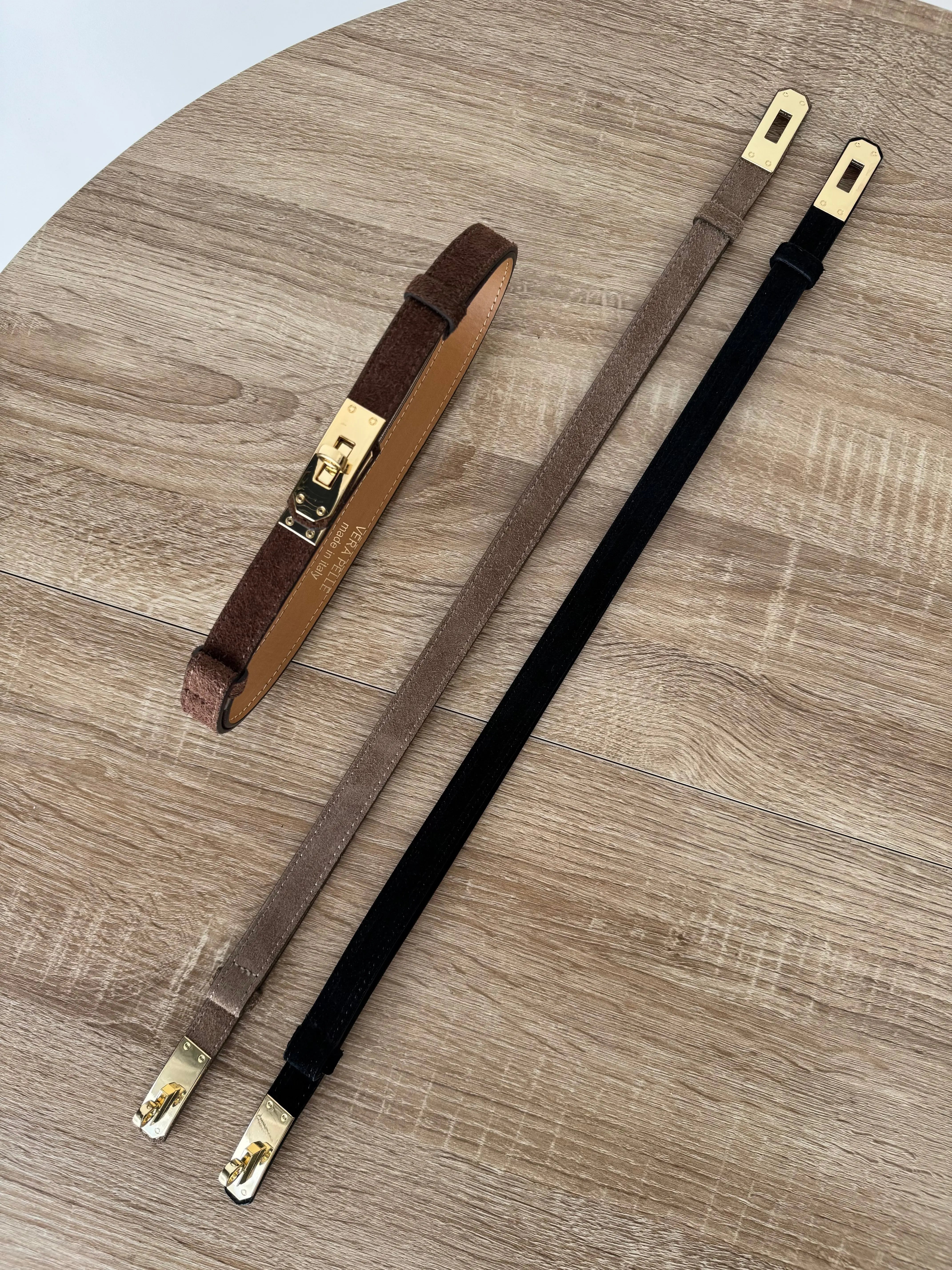 Ceinture cuir/daim DS.Sélection