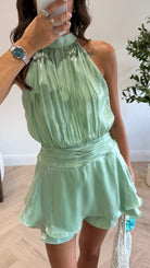 Combi-short satiné vert d’eau DS.Sélection