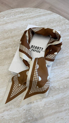 Foulard triangle choco à pois DS.Sélection