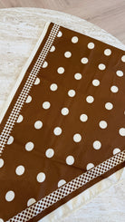 Foulard triangle choco à pois DS.Sélection