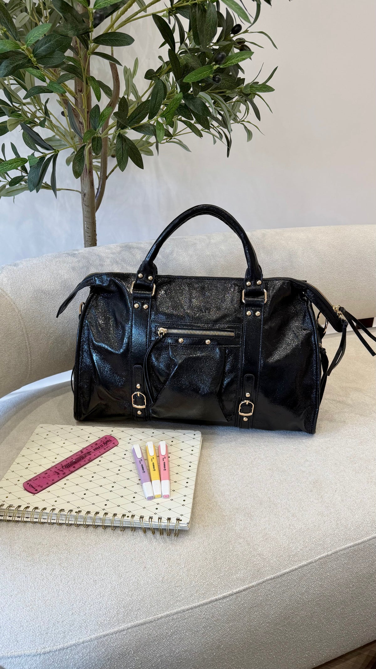 Grand sac irisé noir DS.Sélection