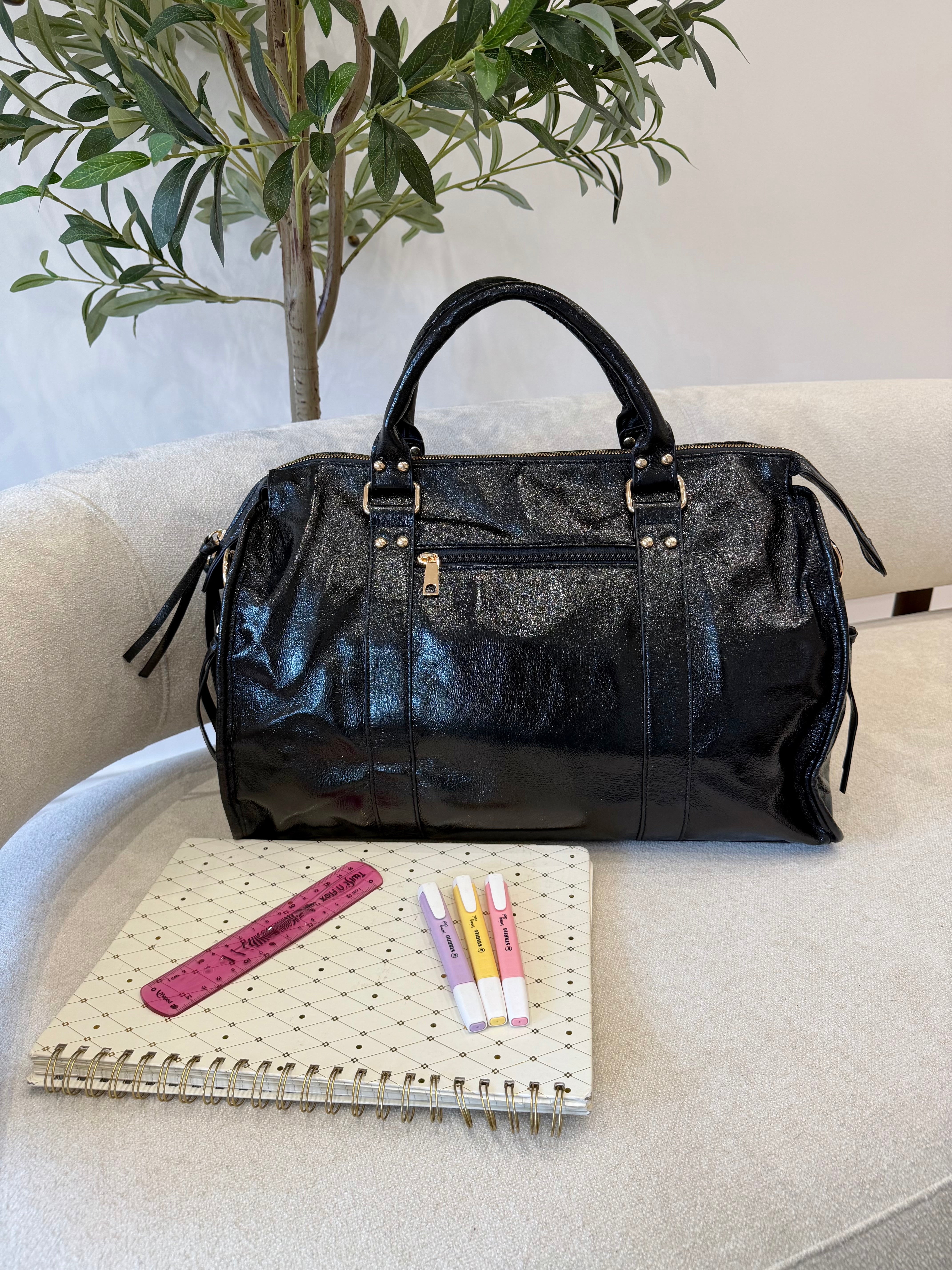 Grand sac irisé noir DS.Sélection