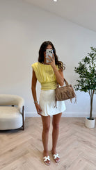 Jupe short blanc DS.Sélection