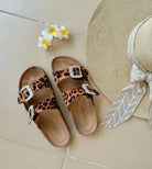 Mules léopard à strass DS.Sélection