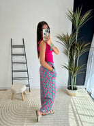 Pantalon à motifs rose DS.Sélection
