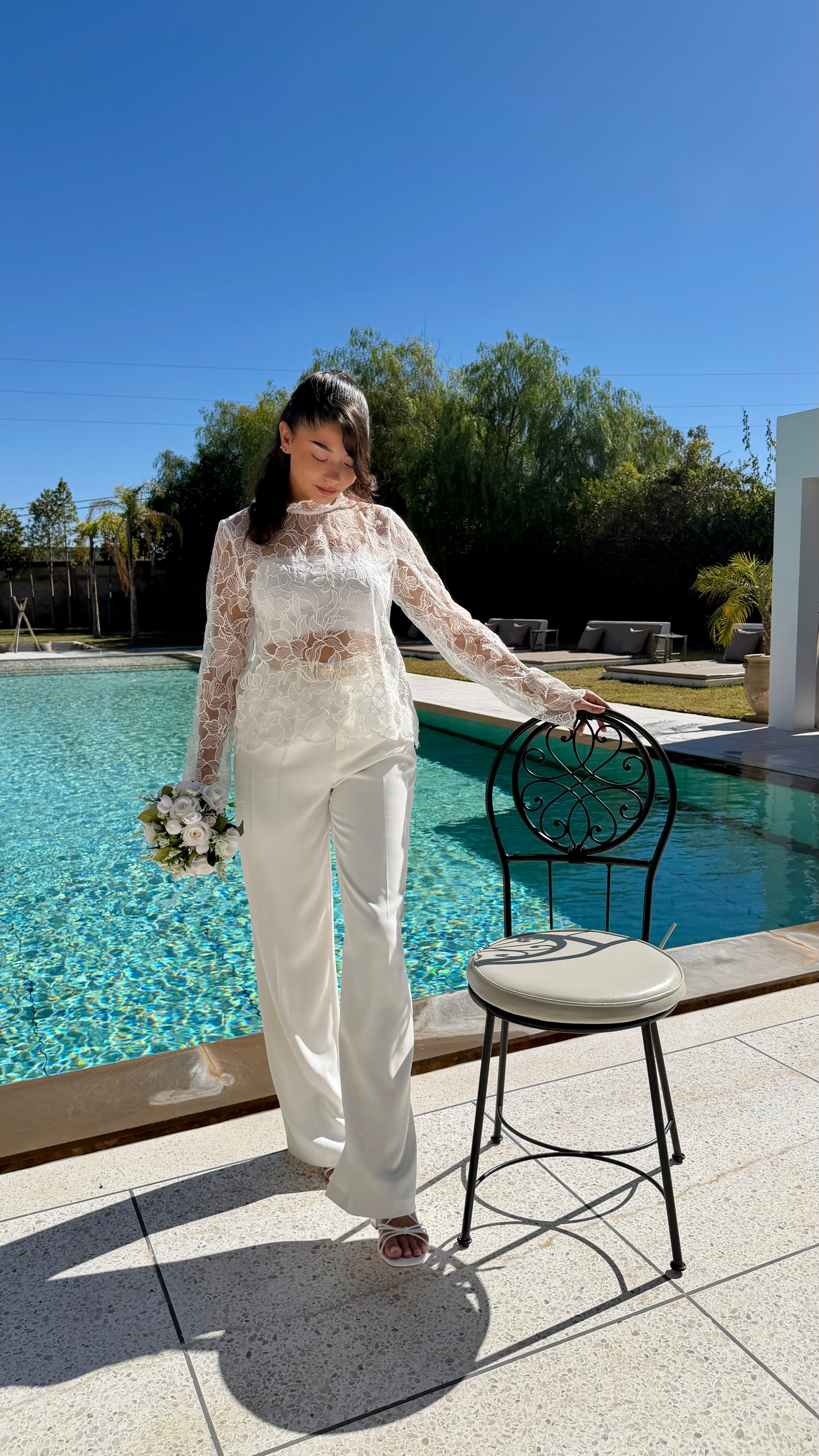 Pantalon fluide blanc DS.Sélection