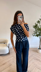 Pantalon fluide bleu marine DS.Sélection