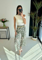 Pantalon plissé à motifs kaki DS.Sélection