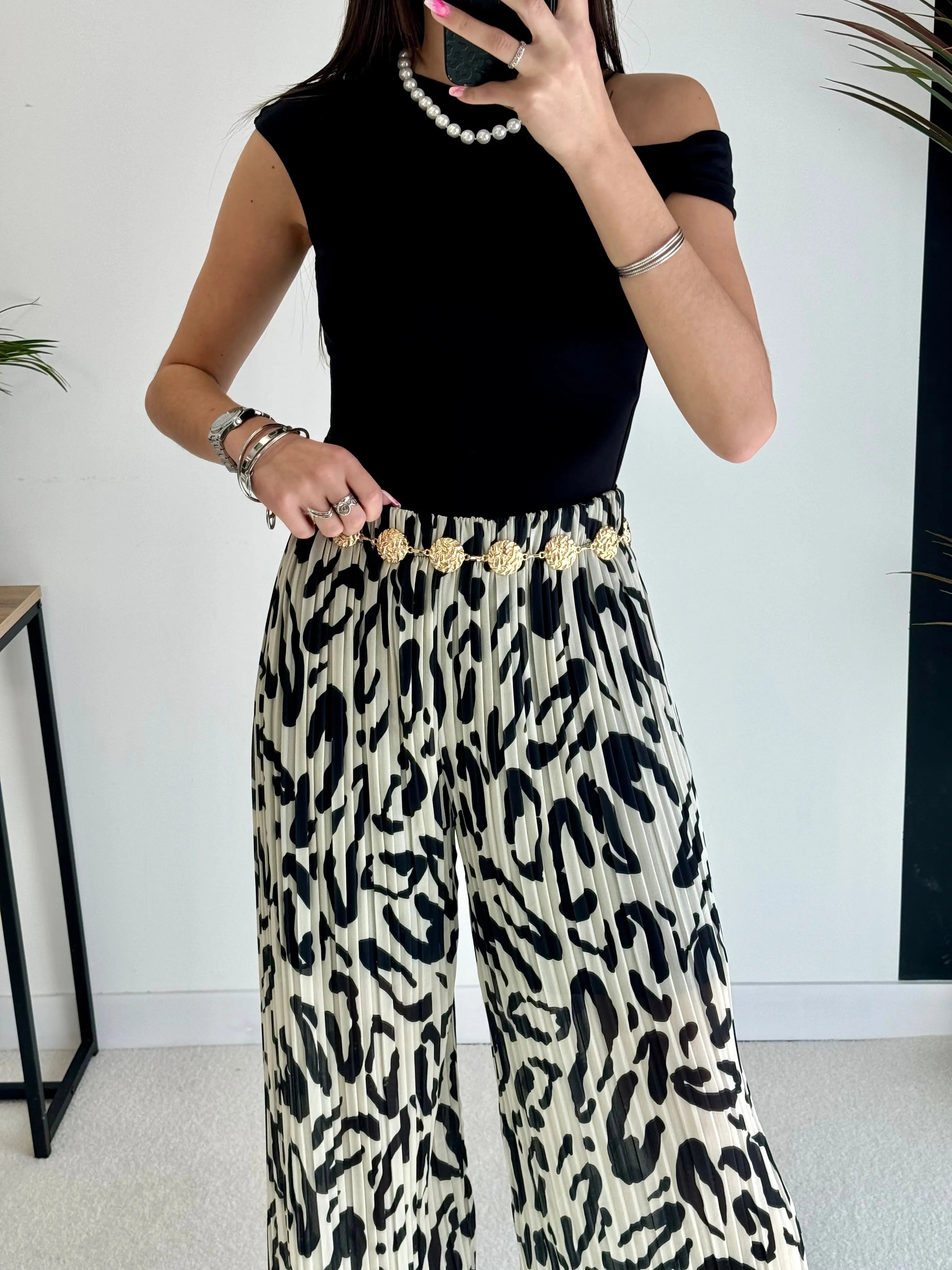 Pantalon plissé beige DS.Sélection