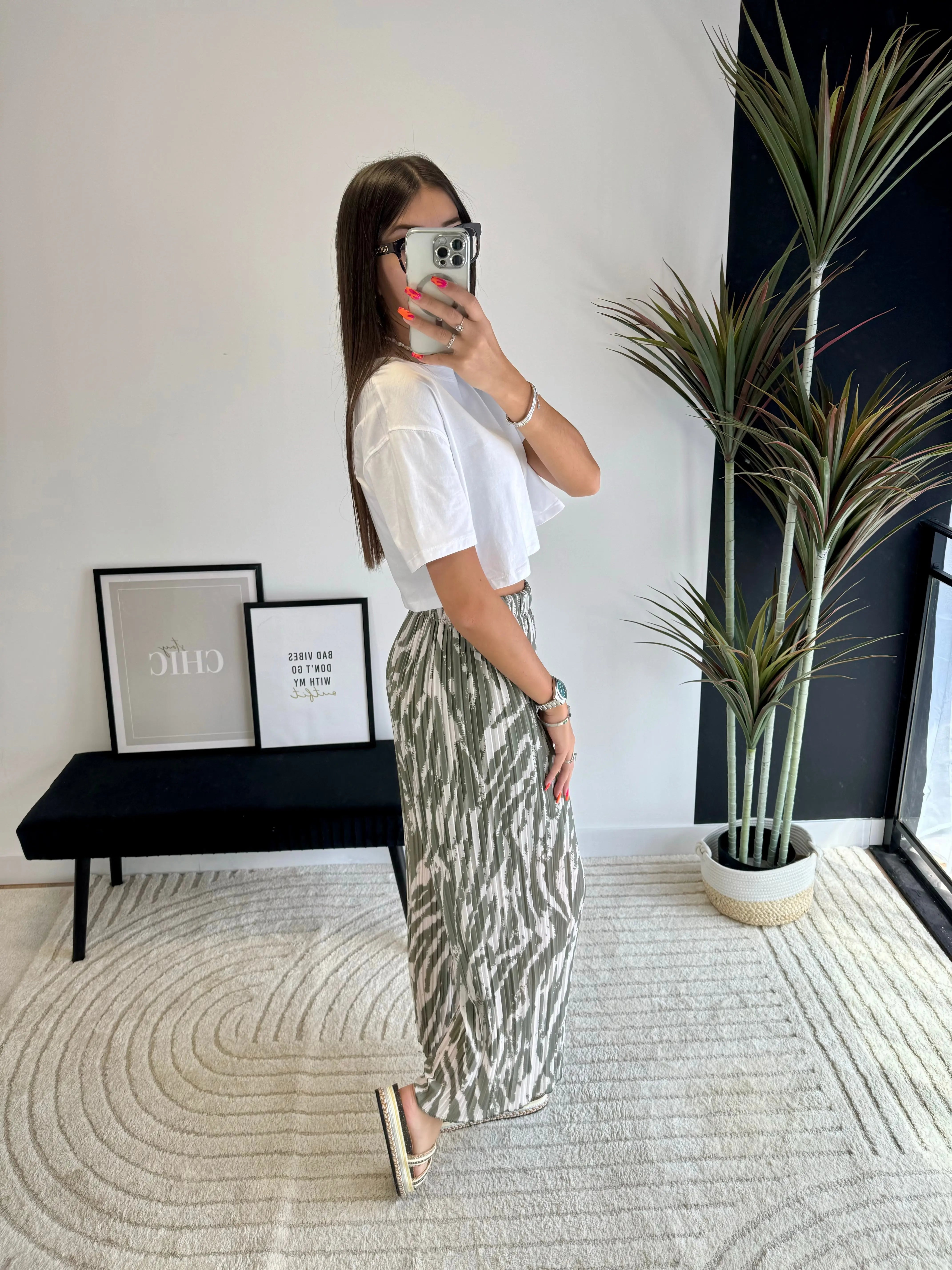 Pantalon plissé kaki DS.Sélection