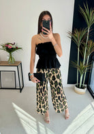 Pantalon plissé léopard kaki DS.Sélection