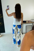 Pantalon plissé à motifs fleurs DS.Sélection