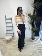 Pull bardot beige DS.Sélection