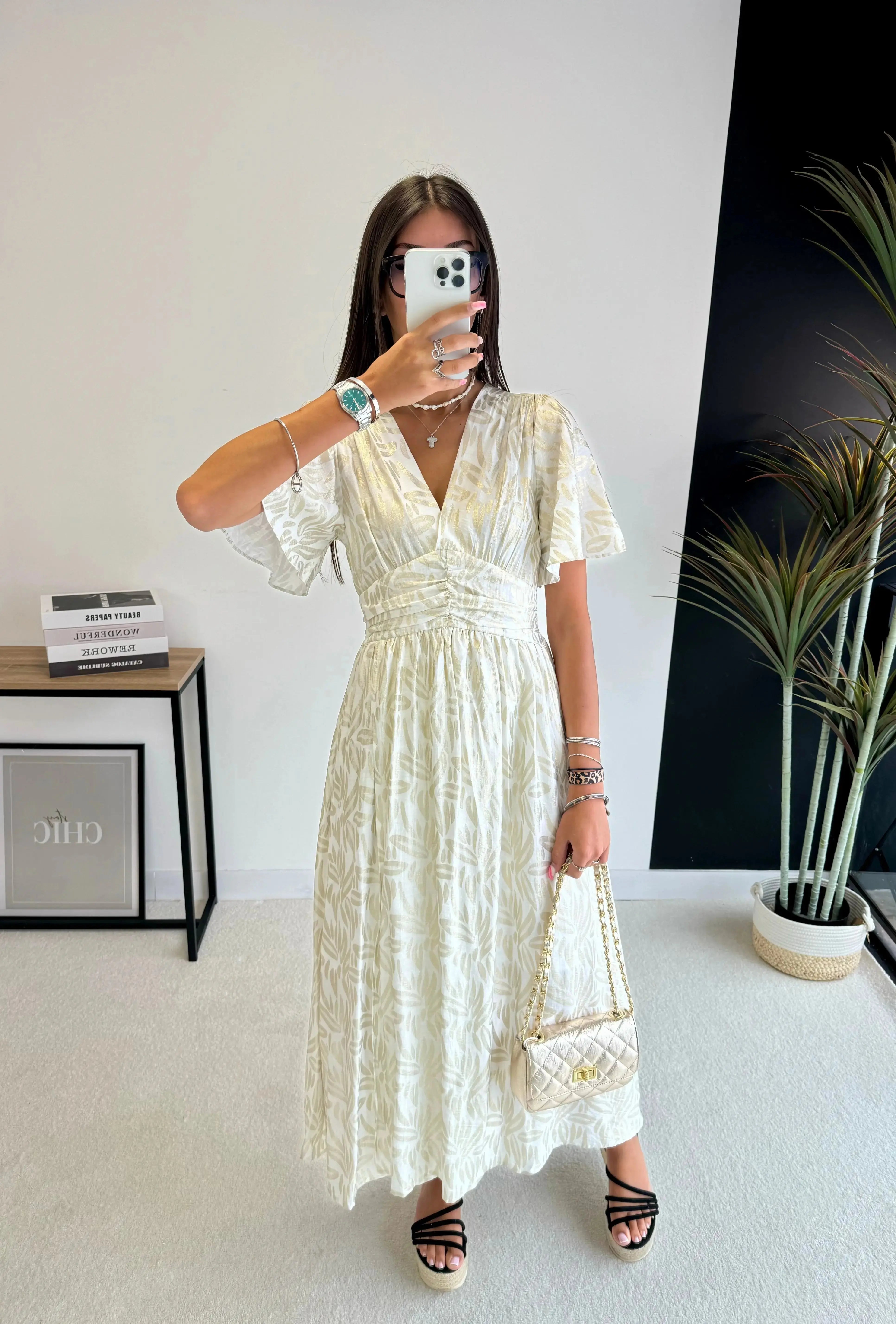 Robe à motifs dorés DS.Sélection