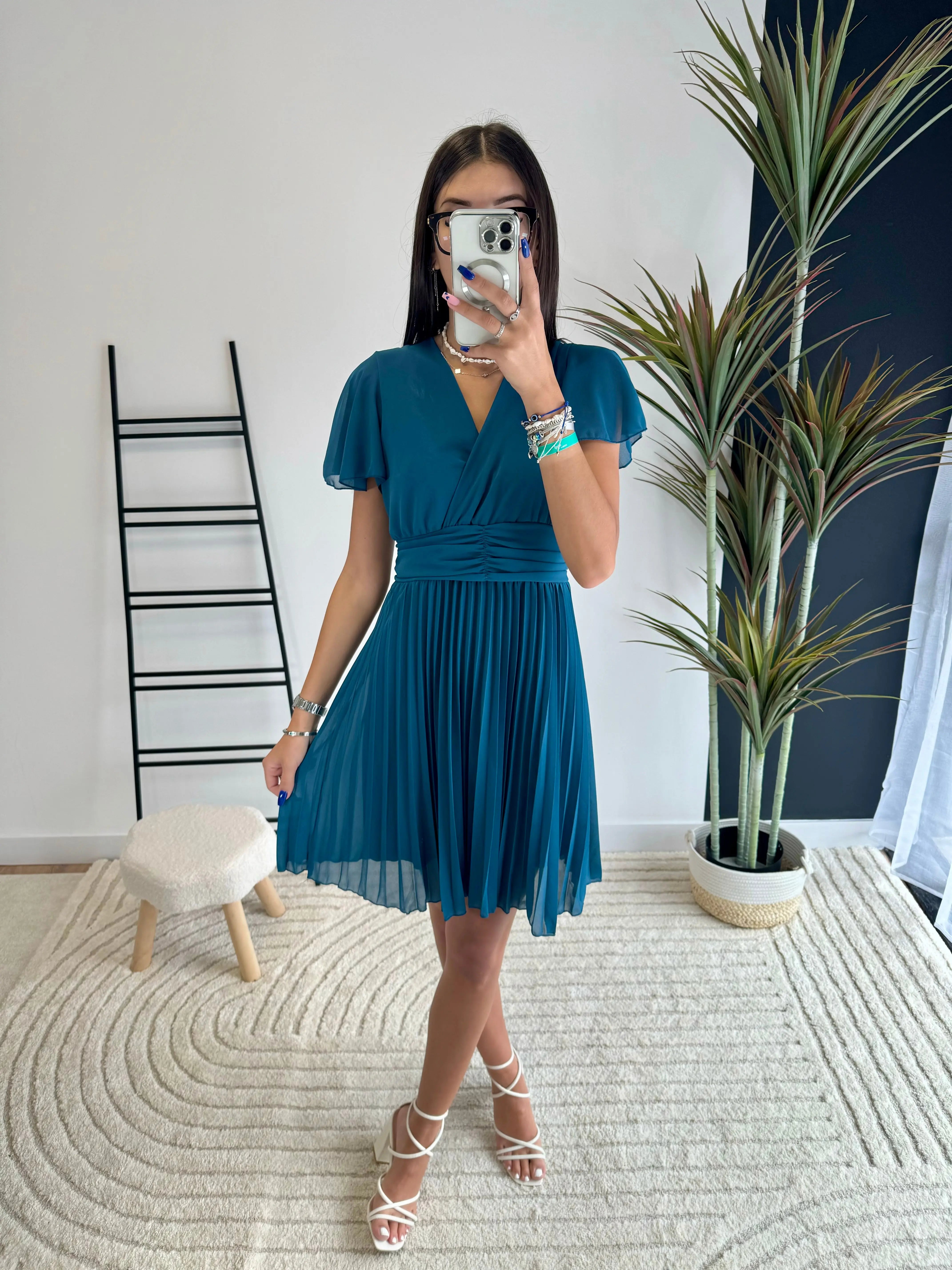 Robe courte plissée DS Sélection DS.Sélection