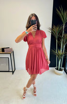 Robe courte plissée DS.Sélection