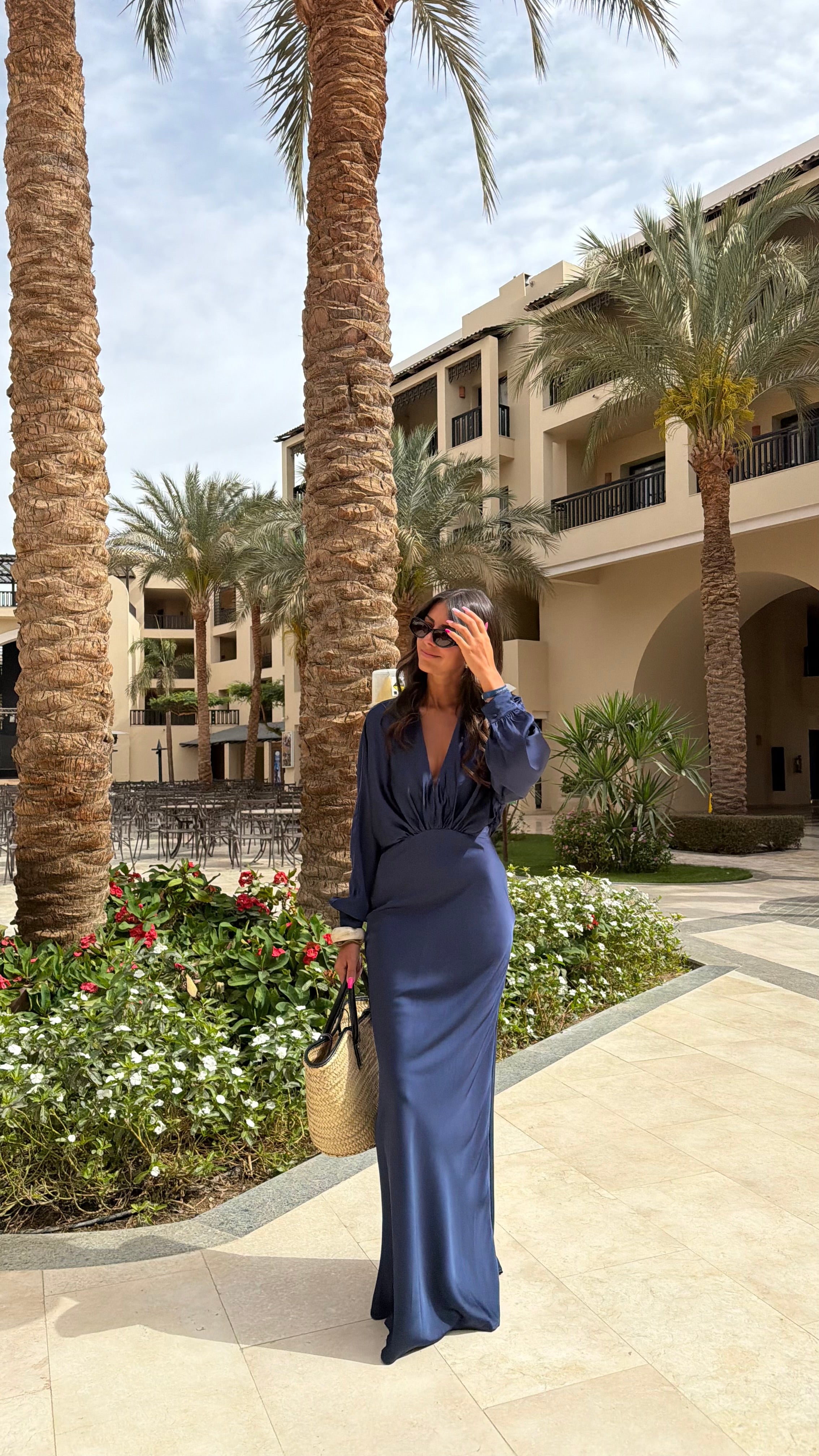 Robe longue bleu marine DS.Sélection